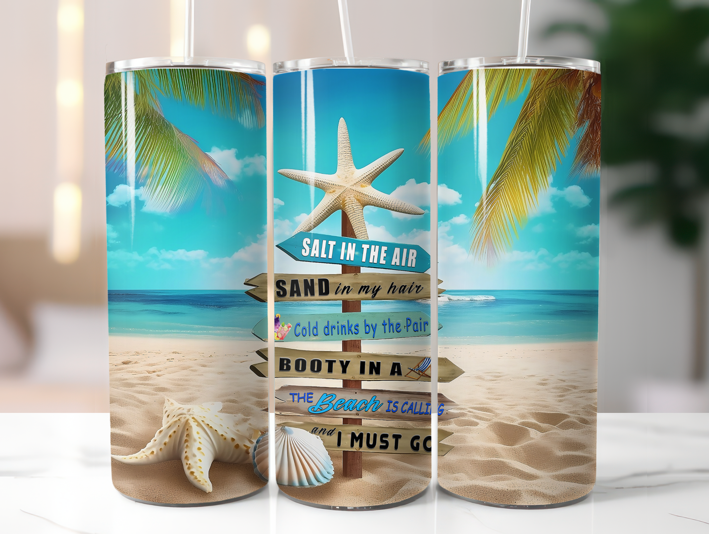 Salt In The Air Beach Scene 20oz Tumbler