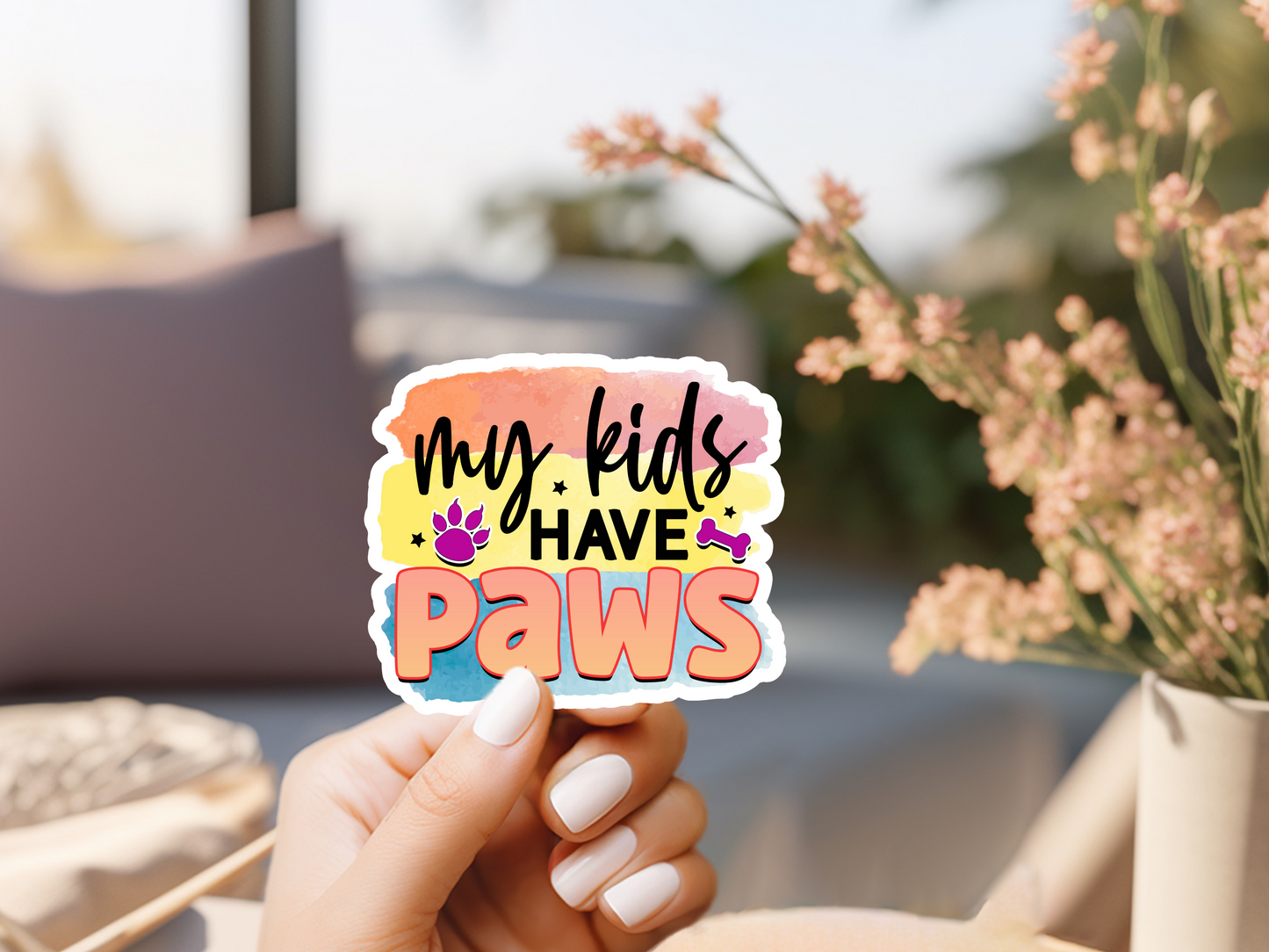 My Kids Have Paws Sticker