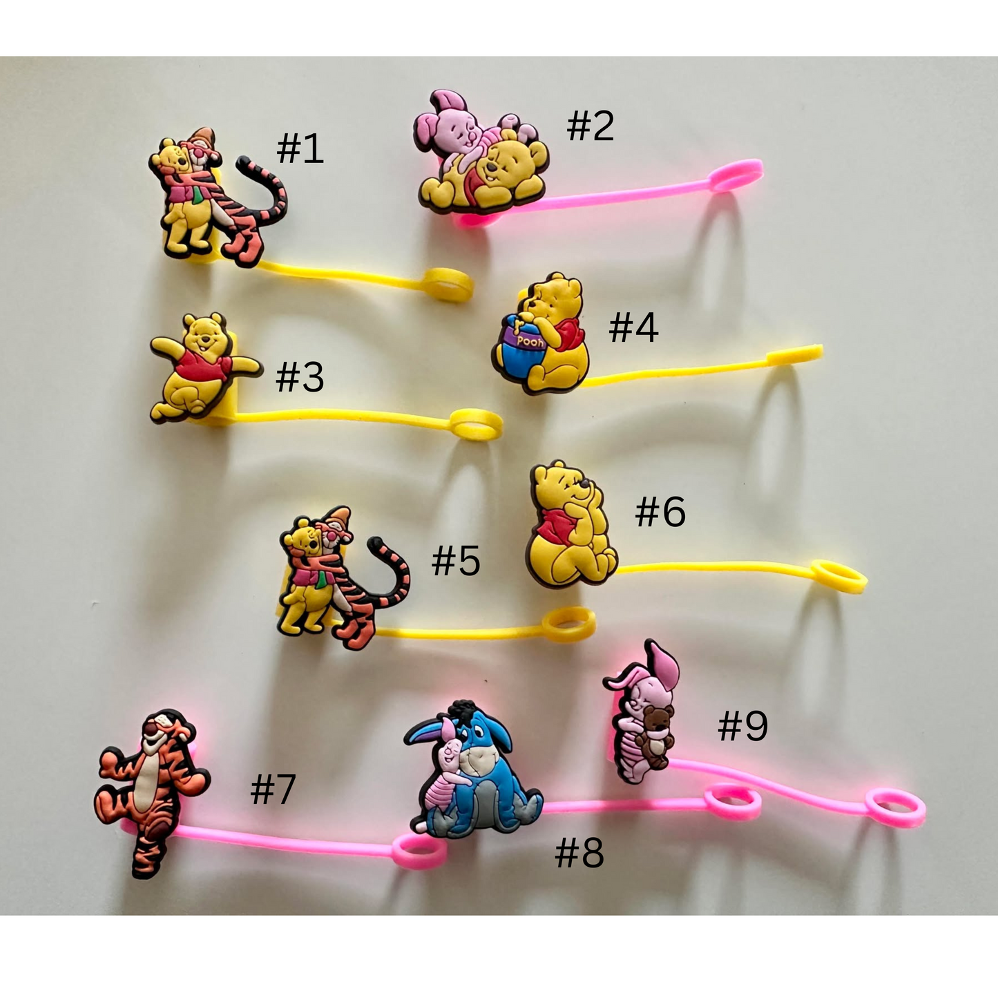 Cute Bear & Friends Straw Toppers