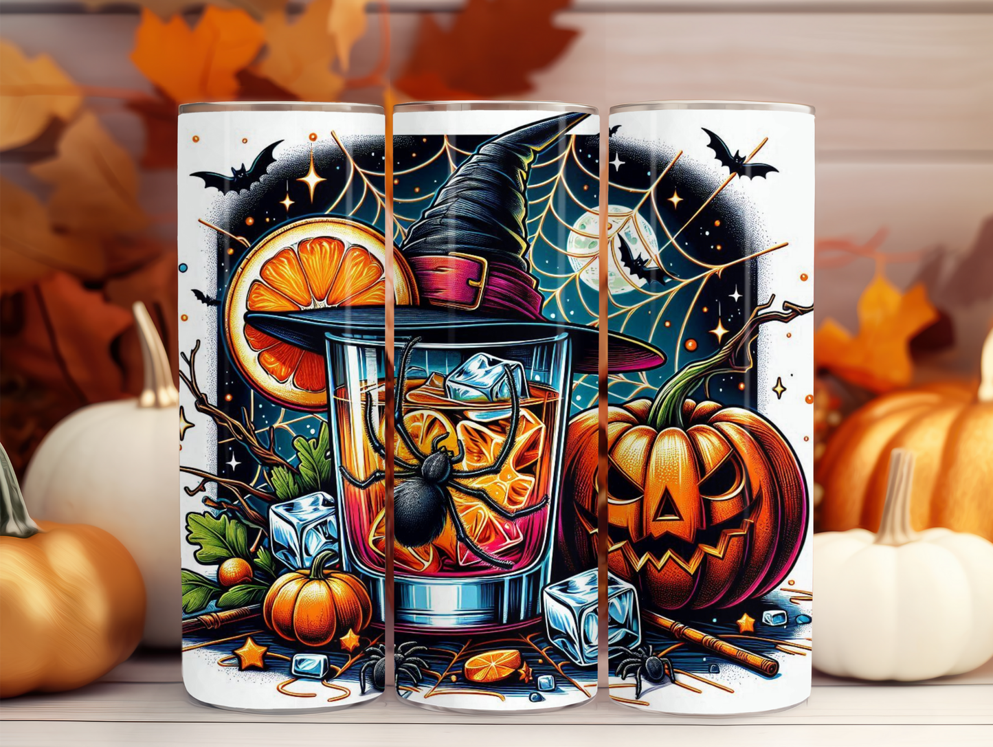 Halloween Shot Glass Spider 20oz Tumbler