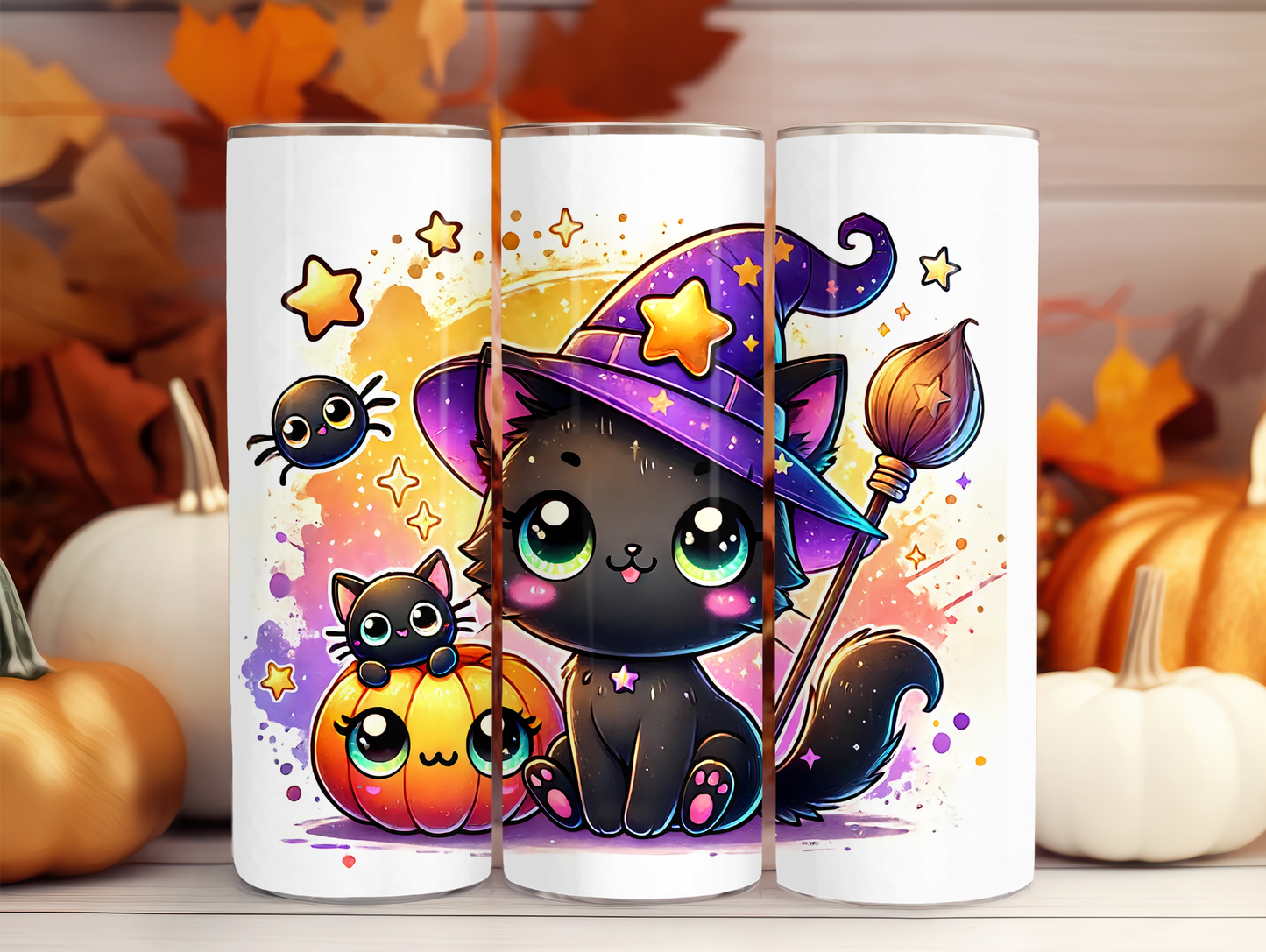 Cute Cat & Pumpkin 20oz Tumbler
