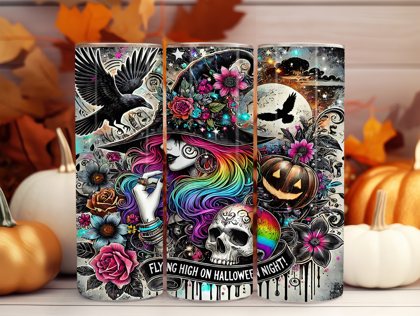 Flying High On Halloween Night 20oz Tumbler
