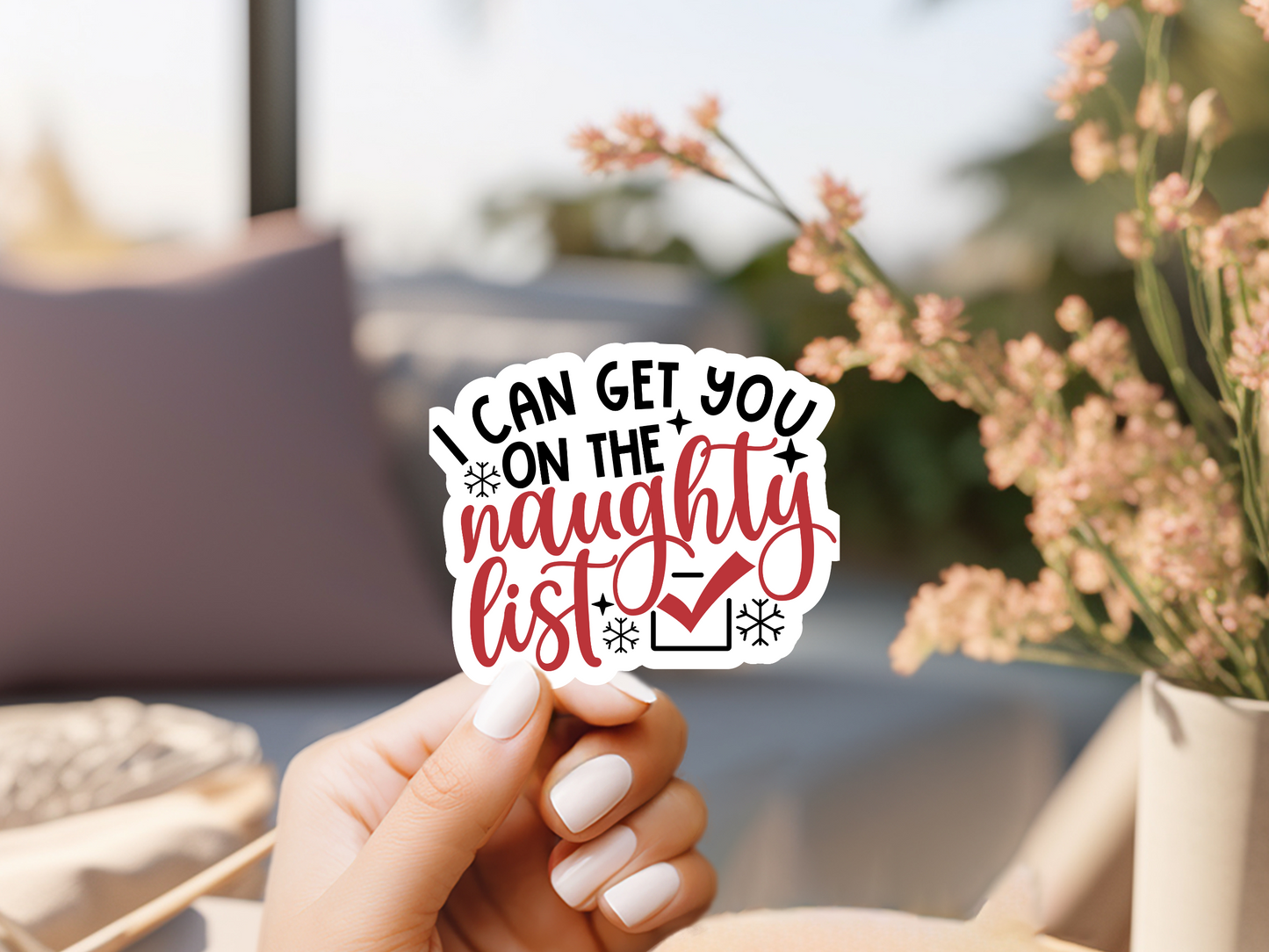 I Can Get You On The Naughty List Sticker
