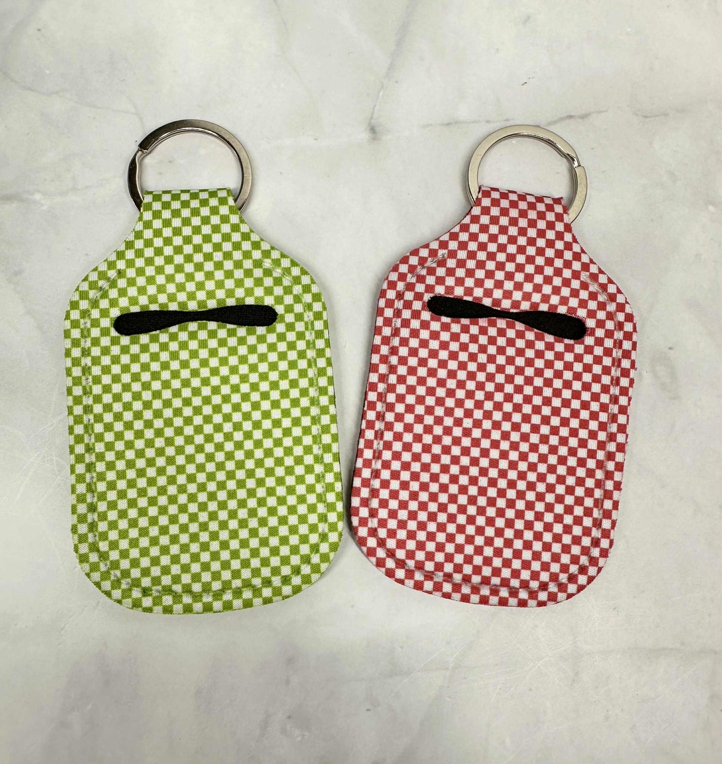 Hand Sanitizer/AirPod Holder Keychain_Checkered