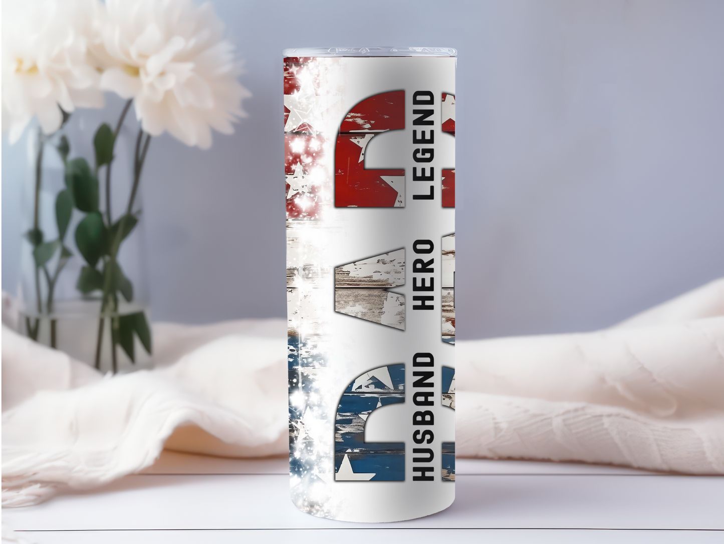 DAD American Flag 20oz Tumbler