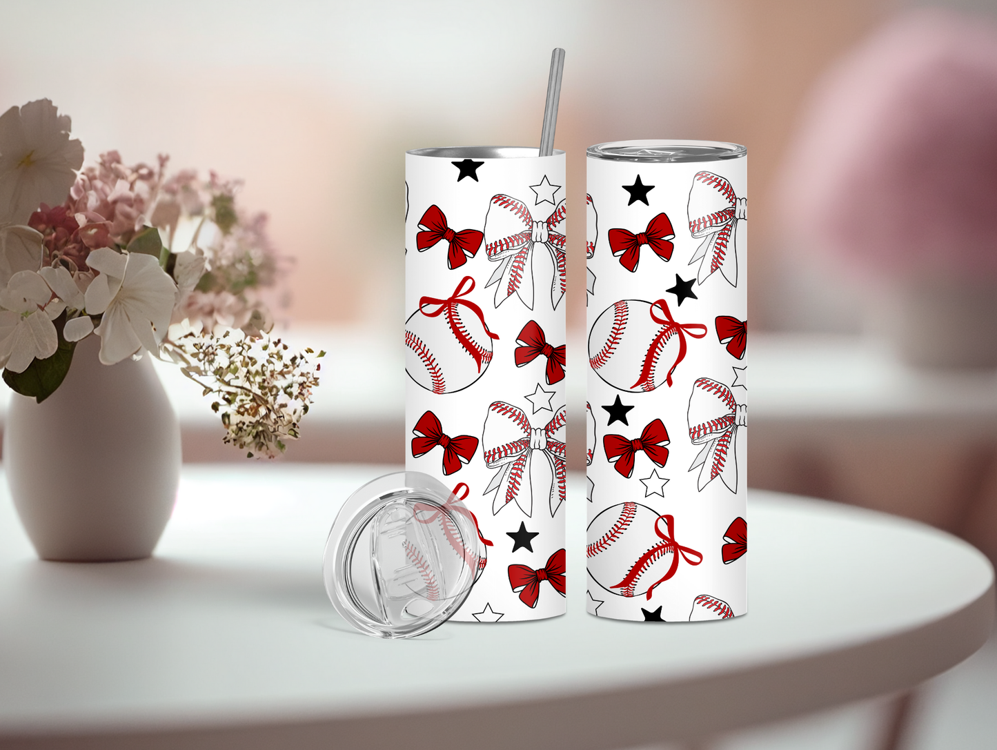 Baseball and Bow 20oz Tumbler