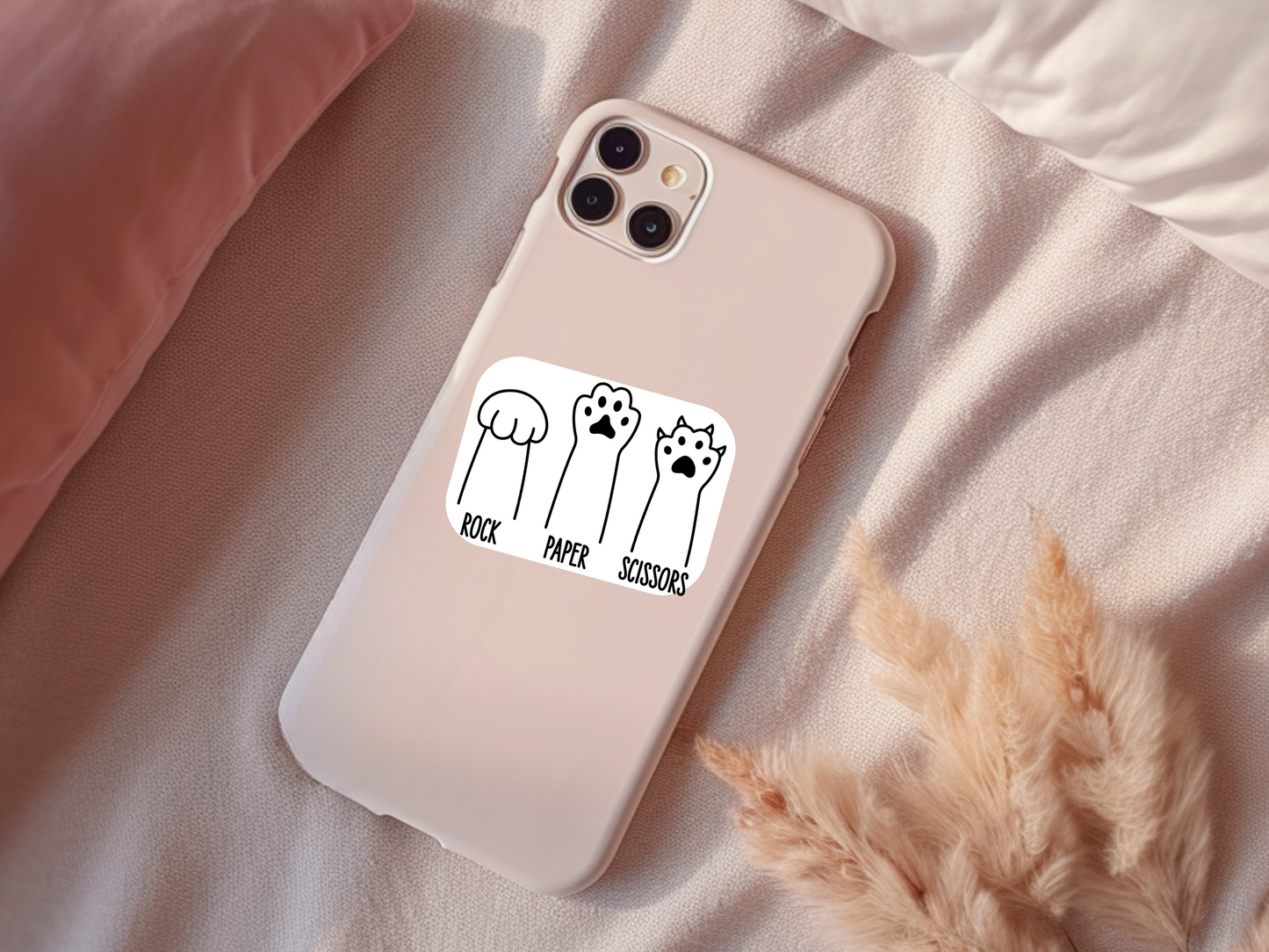 Rock Paper Scissors Dog Sticker