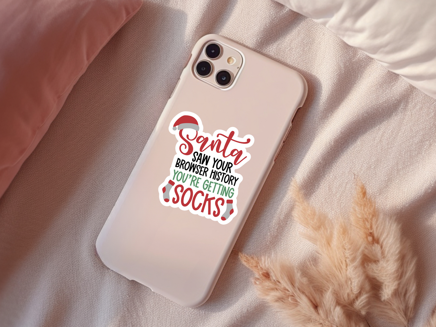 Santa Saw Your Browsing History Sticker