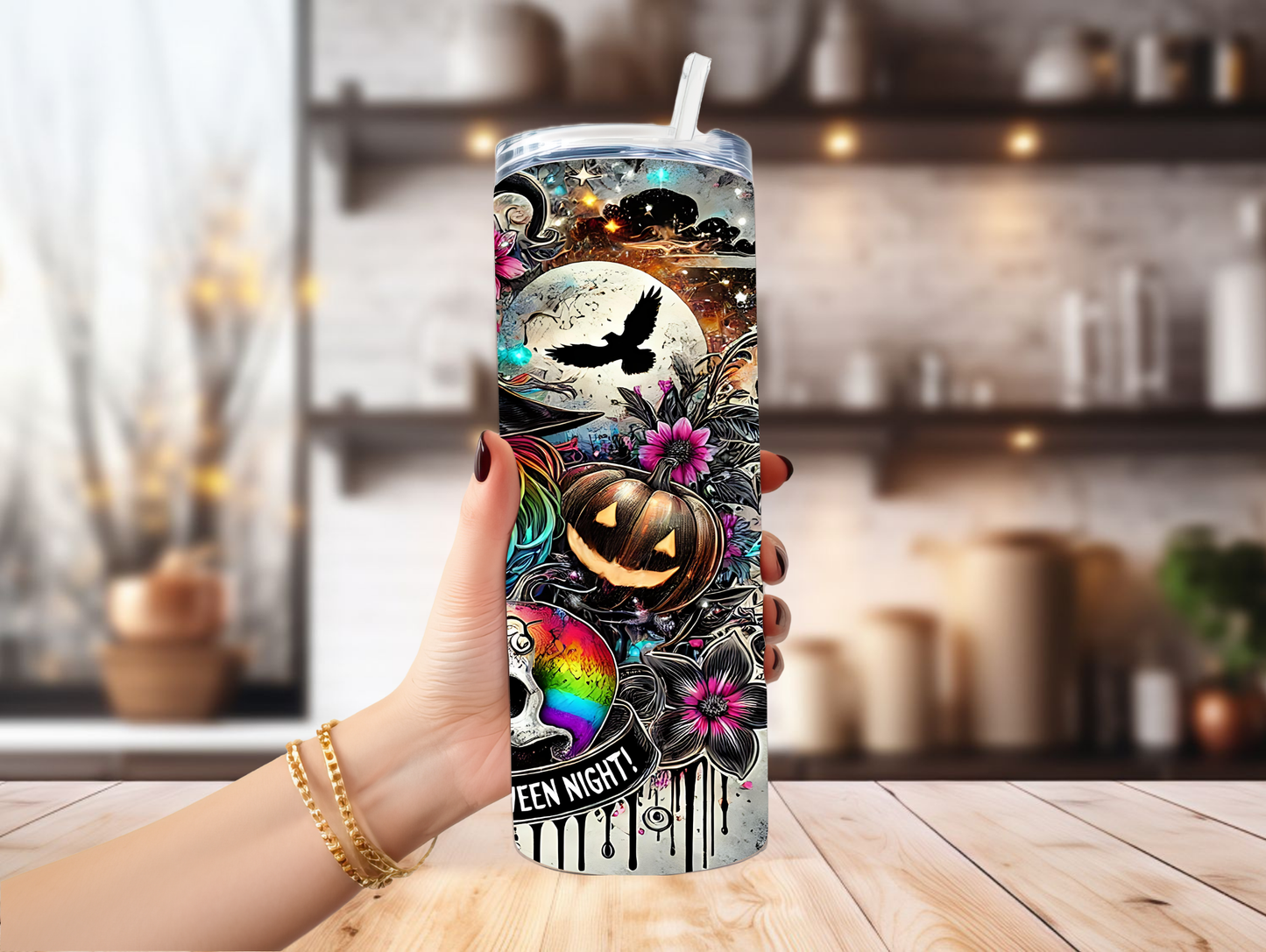 Flying High On Halloween Night 20oz Tumbler