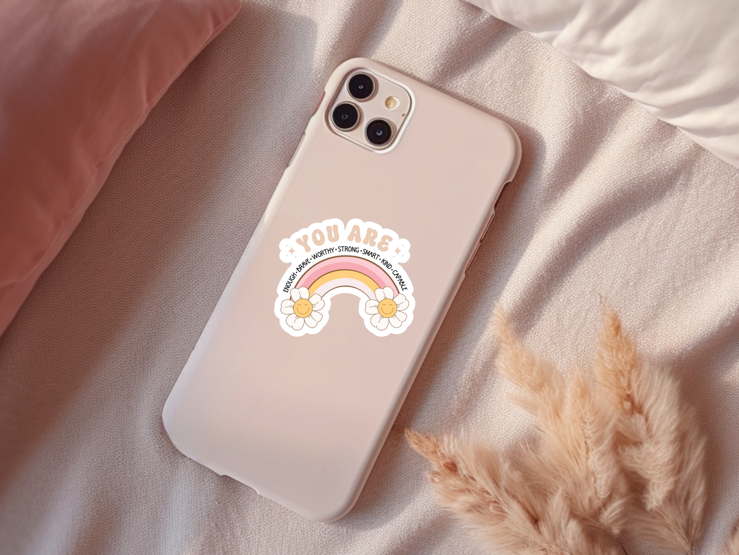 Boho Rainbow You Are.. Flower Sticker
