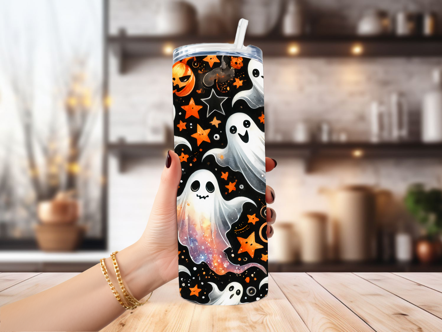 Flying Ghosts & Pumpkins 20oz Tumbler