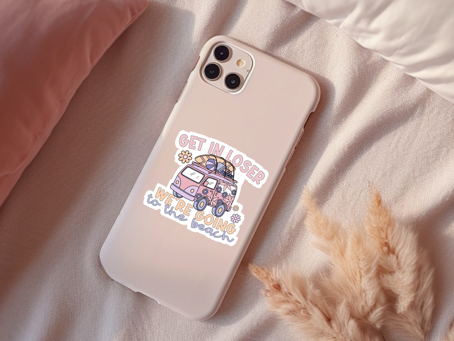 Get In Loser We're Going To The Beach Sticker