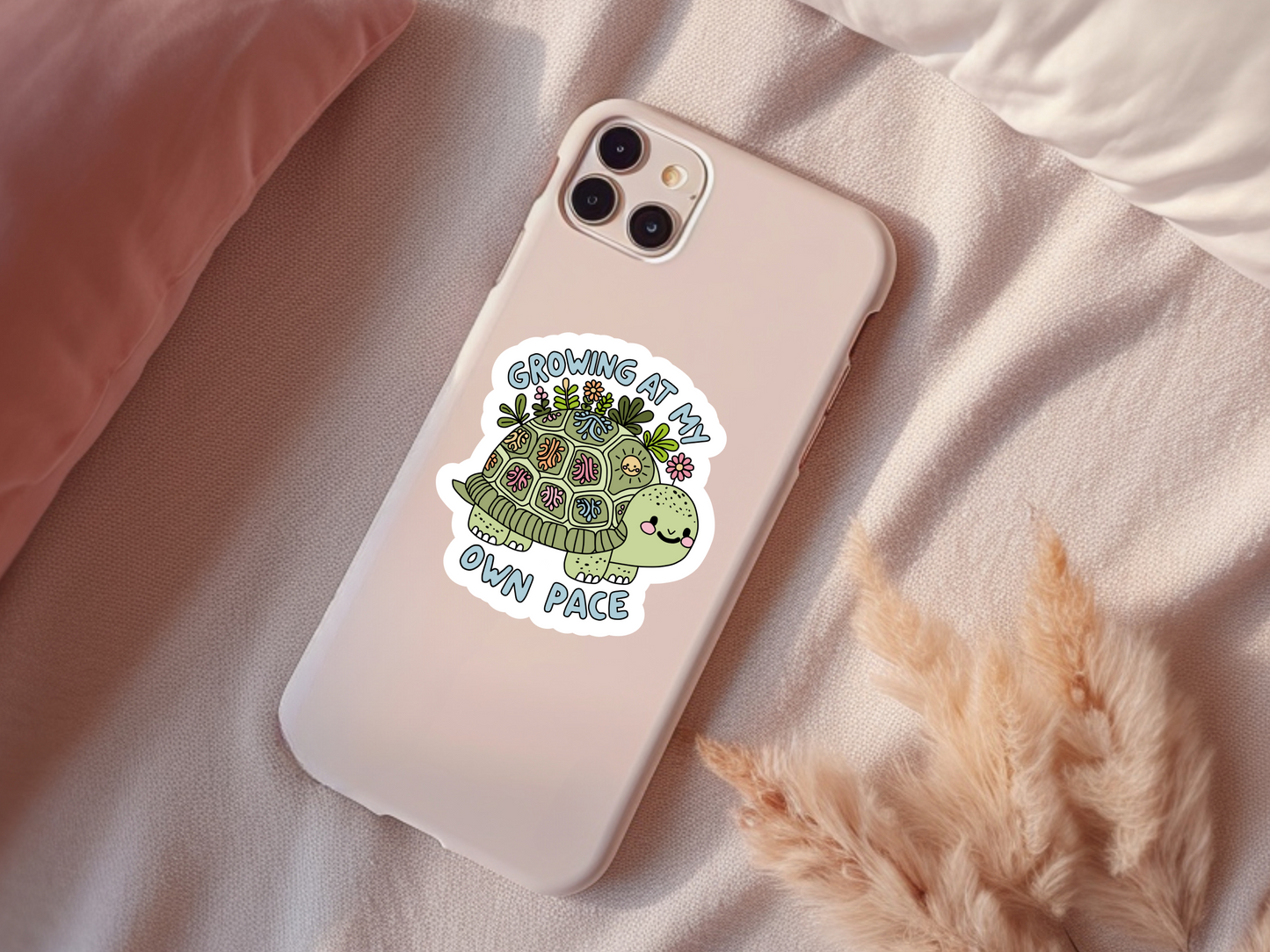 Growing At My Own Pace Turtle Sticker