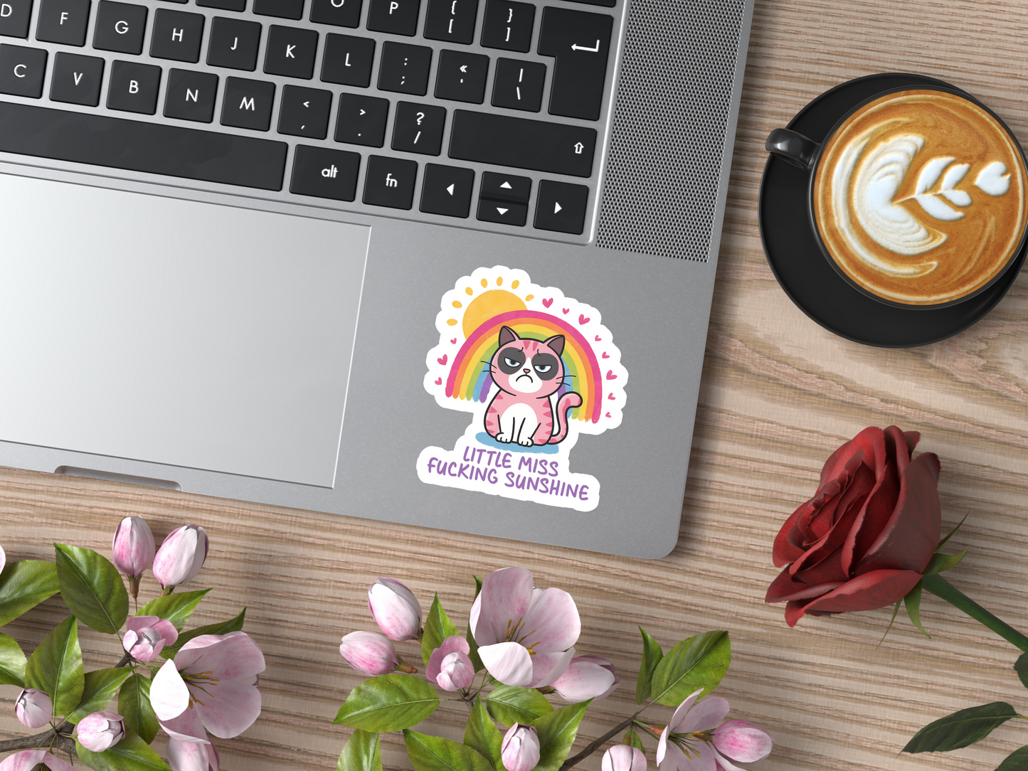 Little Miss Fu*king Sunshine Cat Sticker