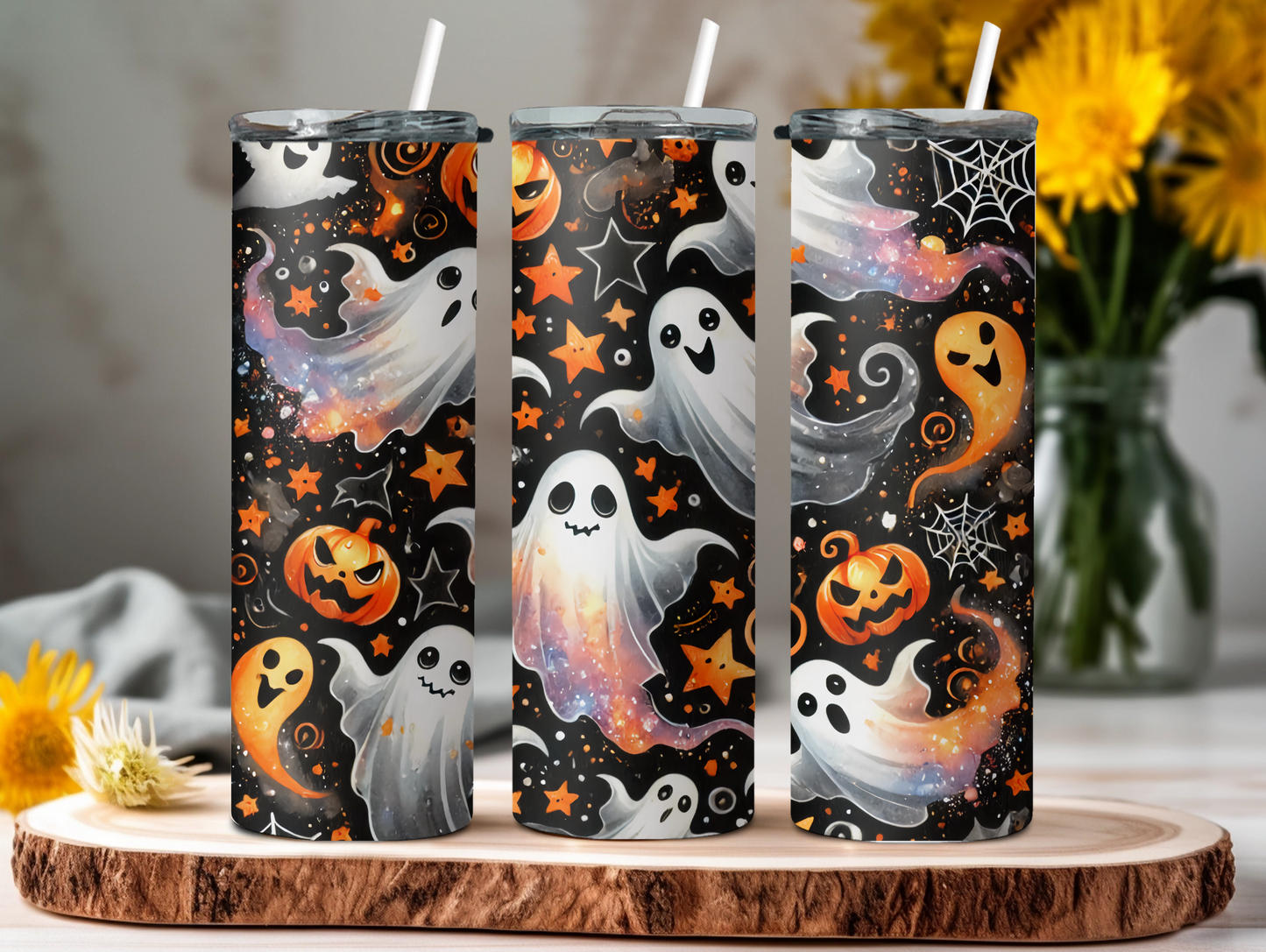 Flying Ghosts & Pumpkins 20oz Tumbler