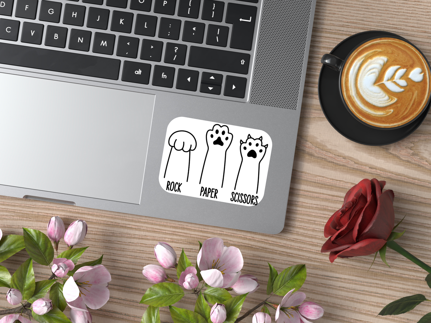 Rock Paper Scissors Dog Sticker