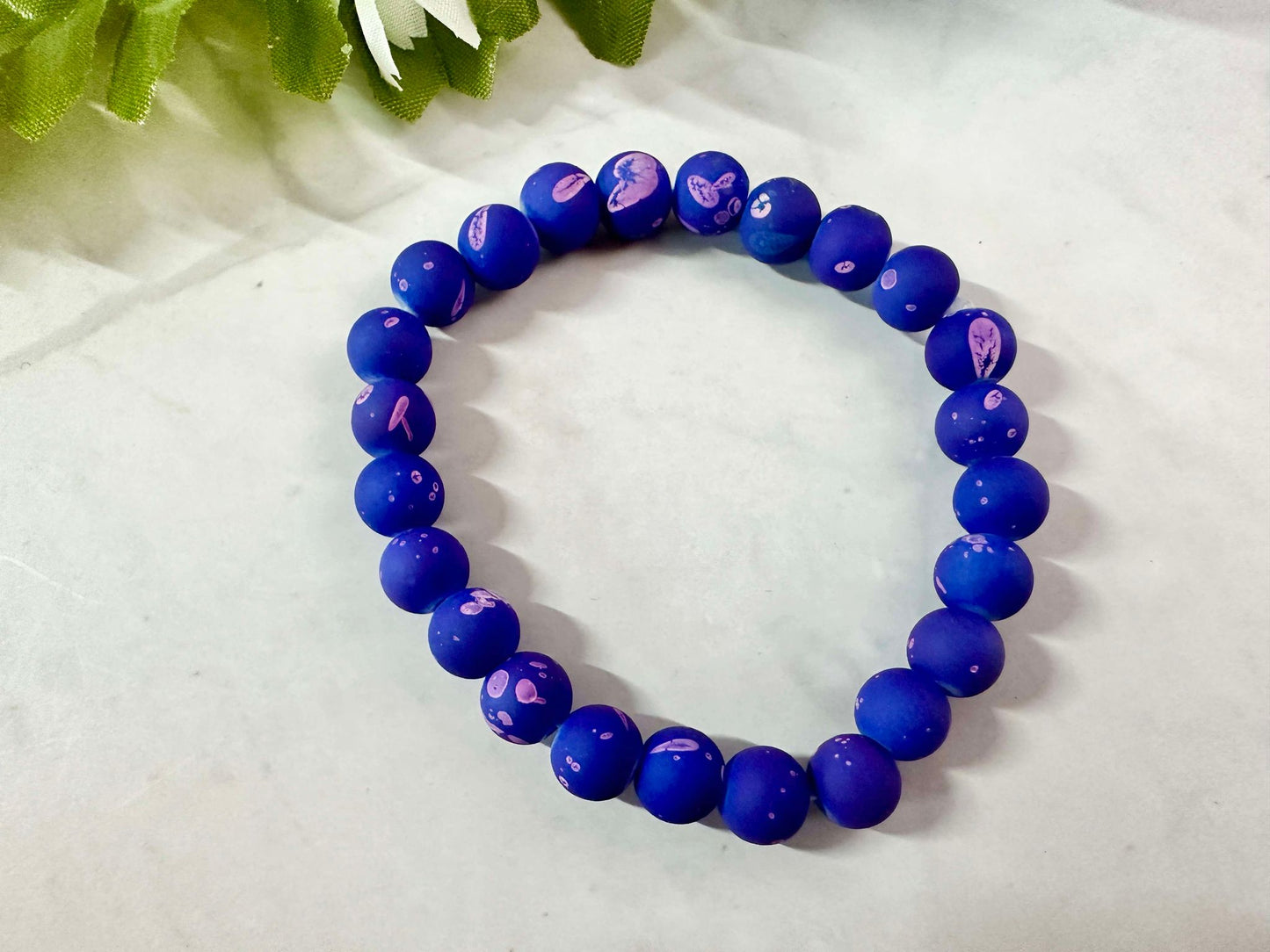 Purple & Pink Rubber Stretch Bracelet
