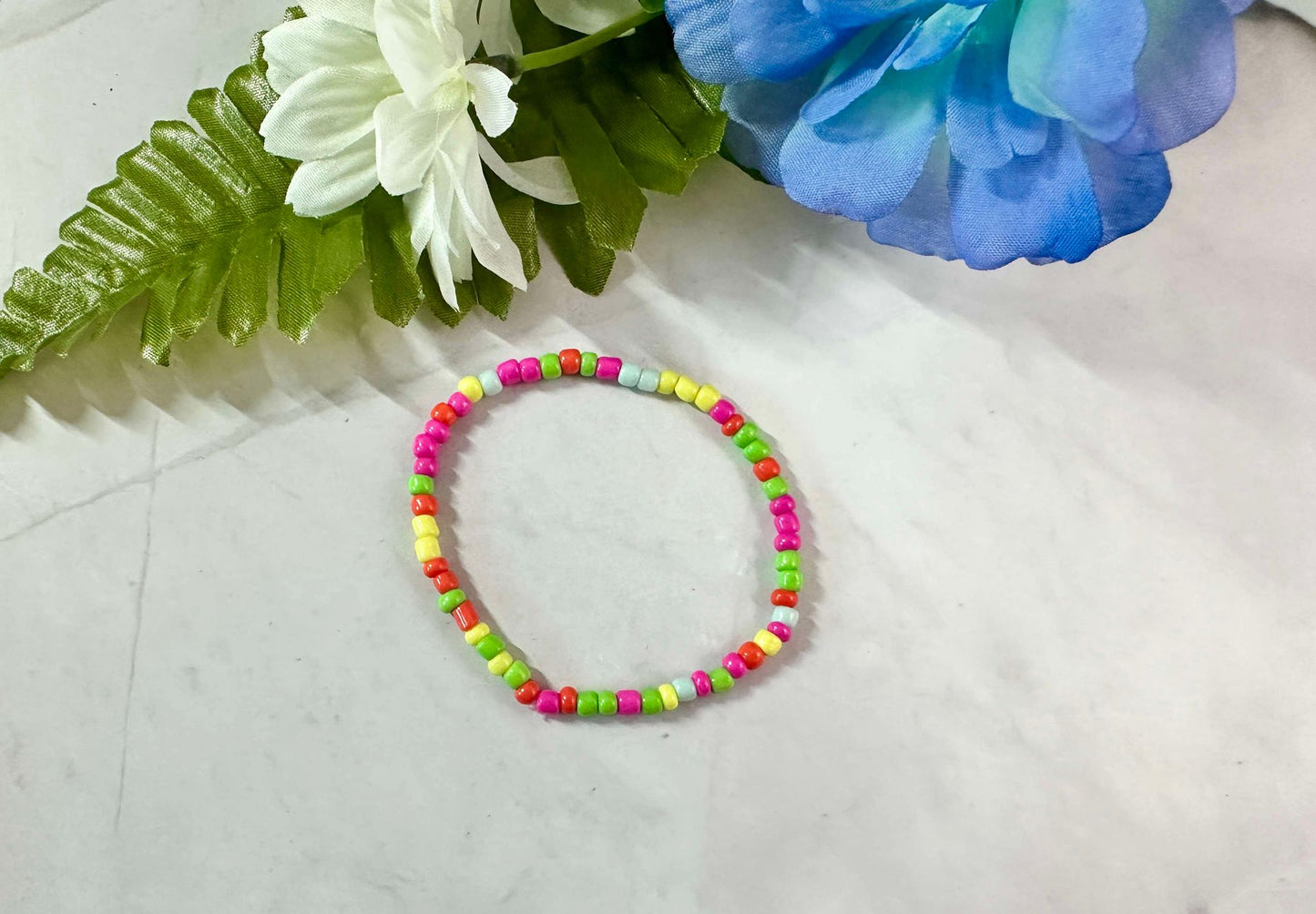 Fruity Seed Bead Stretch Bracelet