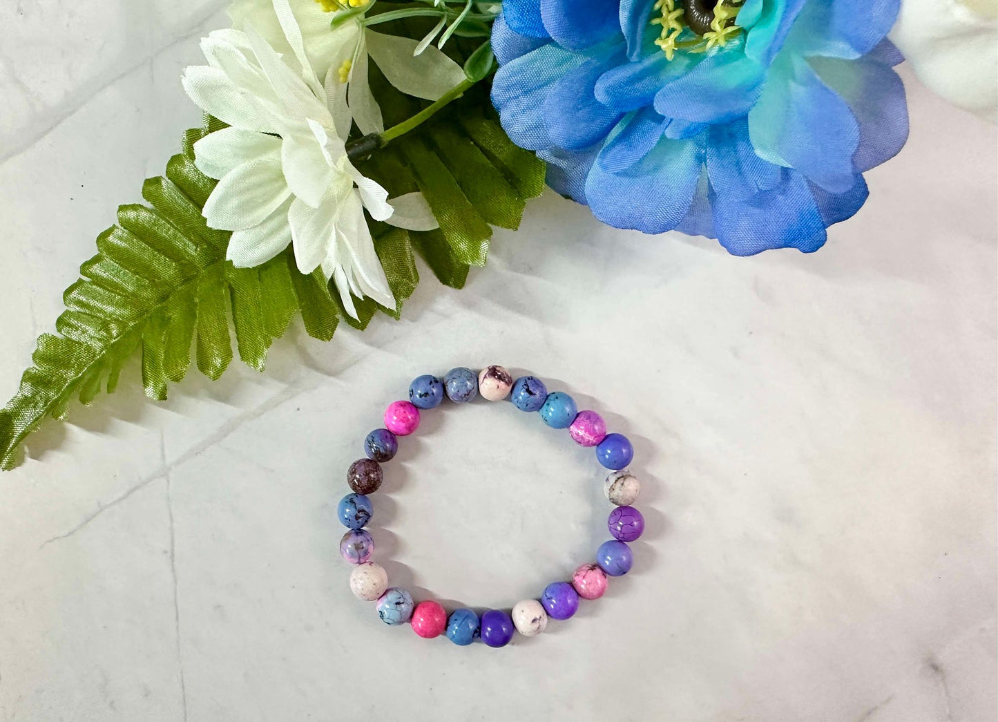 Cotton Candy 8mm Stretch Bracelet