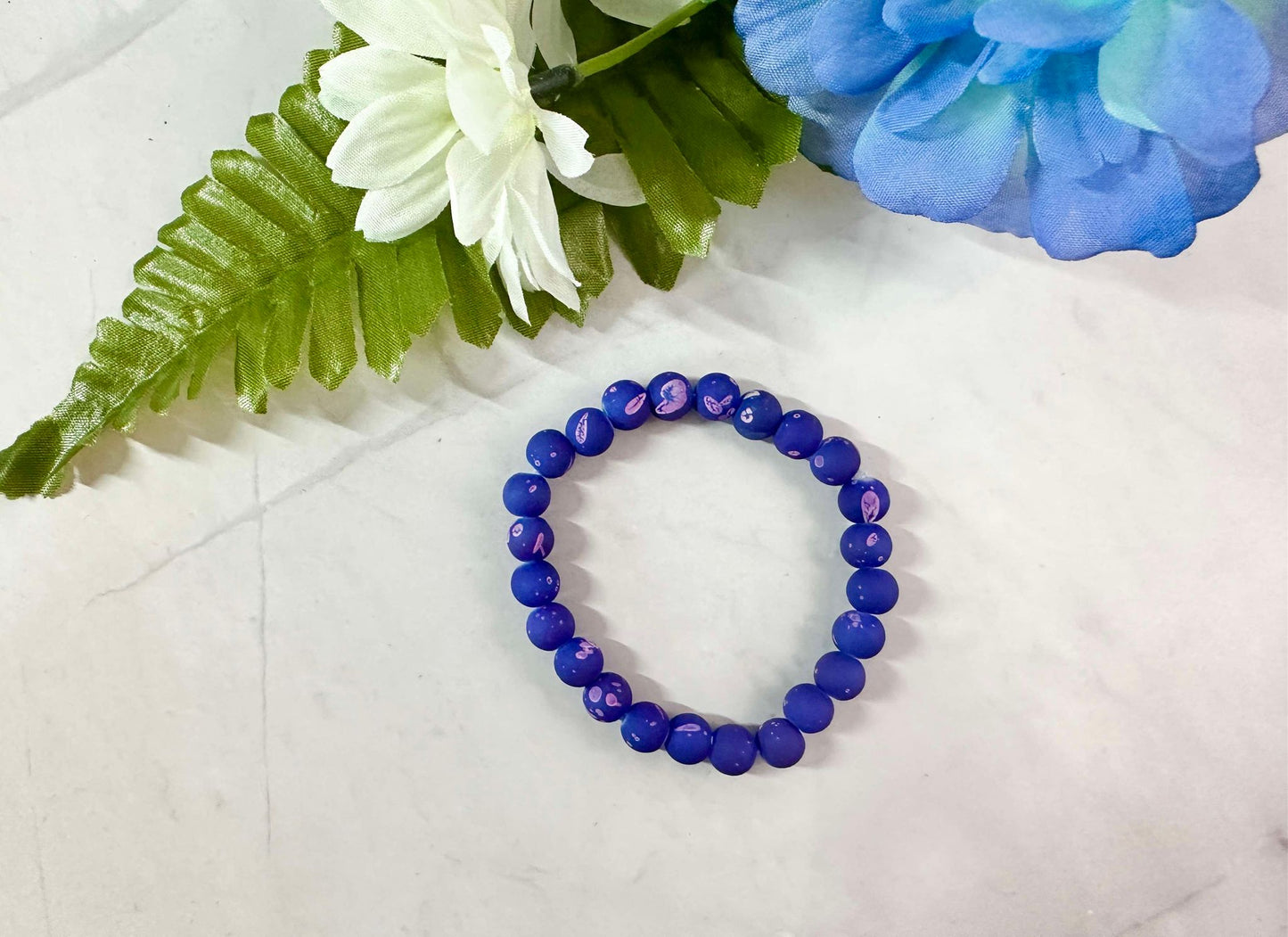 Purple & Pink Rubber Stretch Bracelet