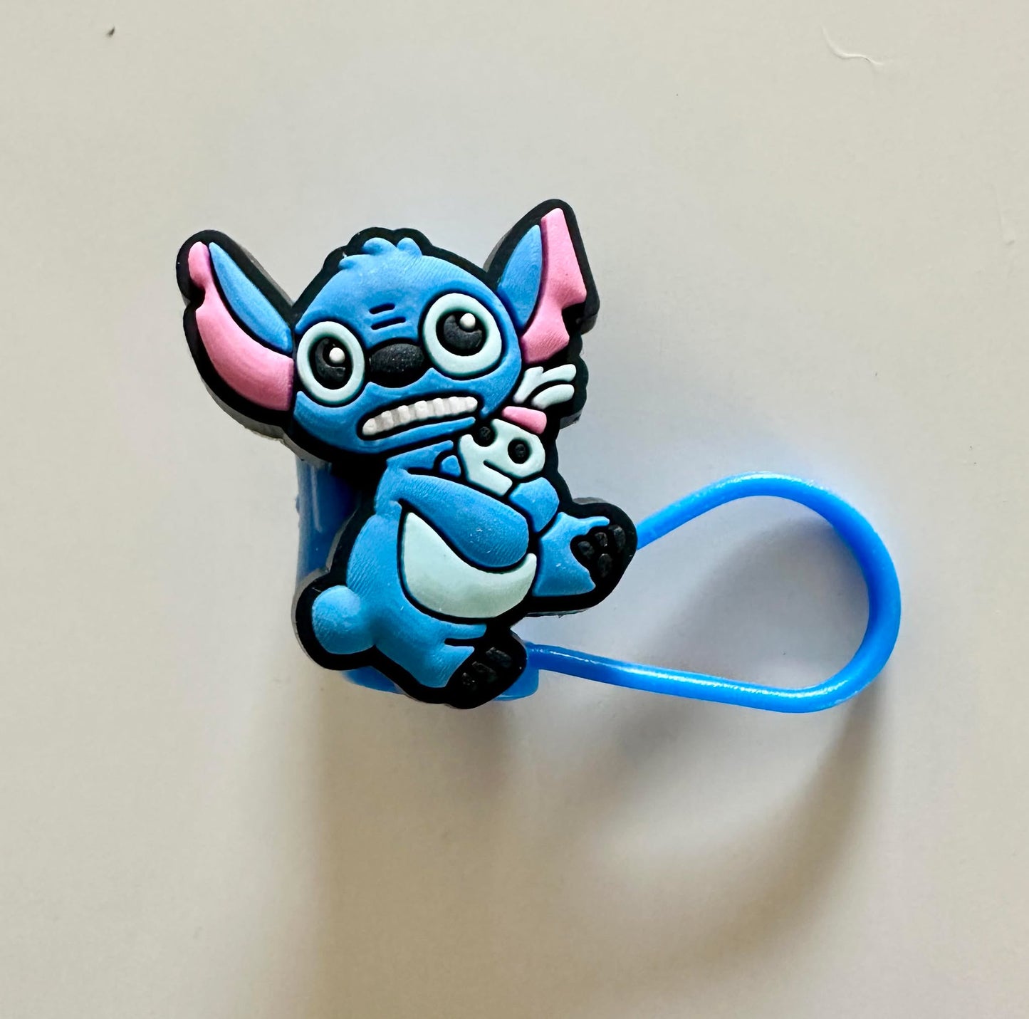 Cute Blue Alien Straw Toppers