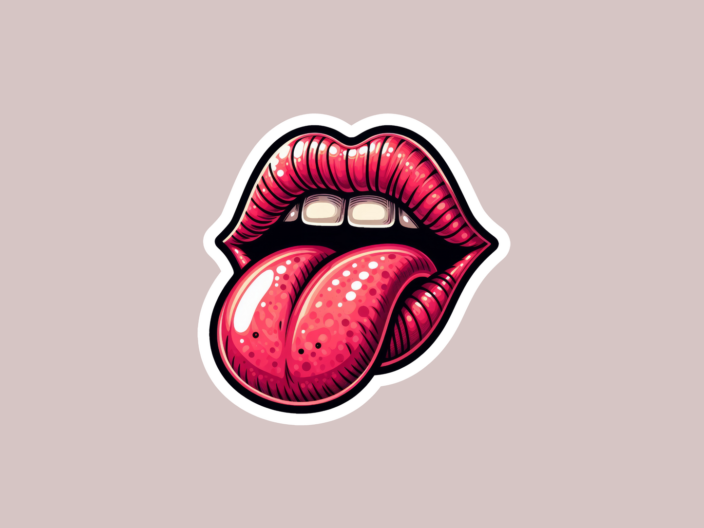 Tongue Sticking Out Sticker