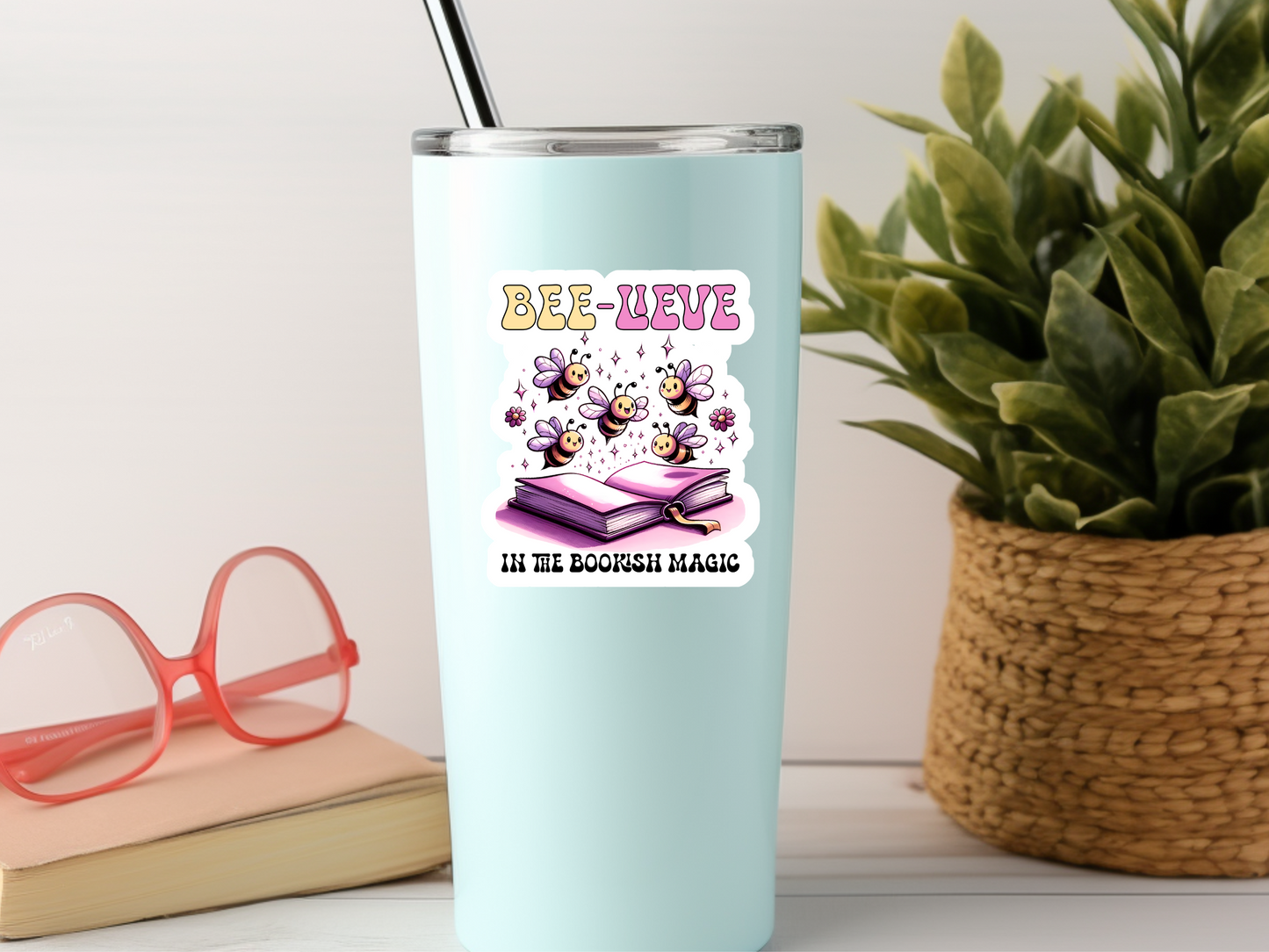 Bee-lieve Bookish Magic Sticker