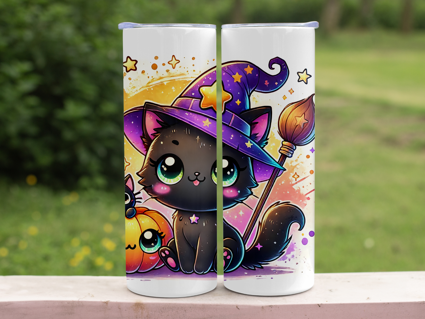 Cute Cat & Pumpkin 20oz Tumbler