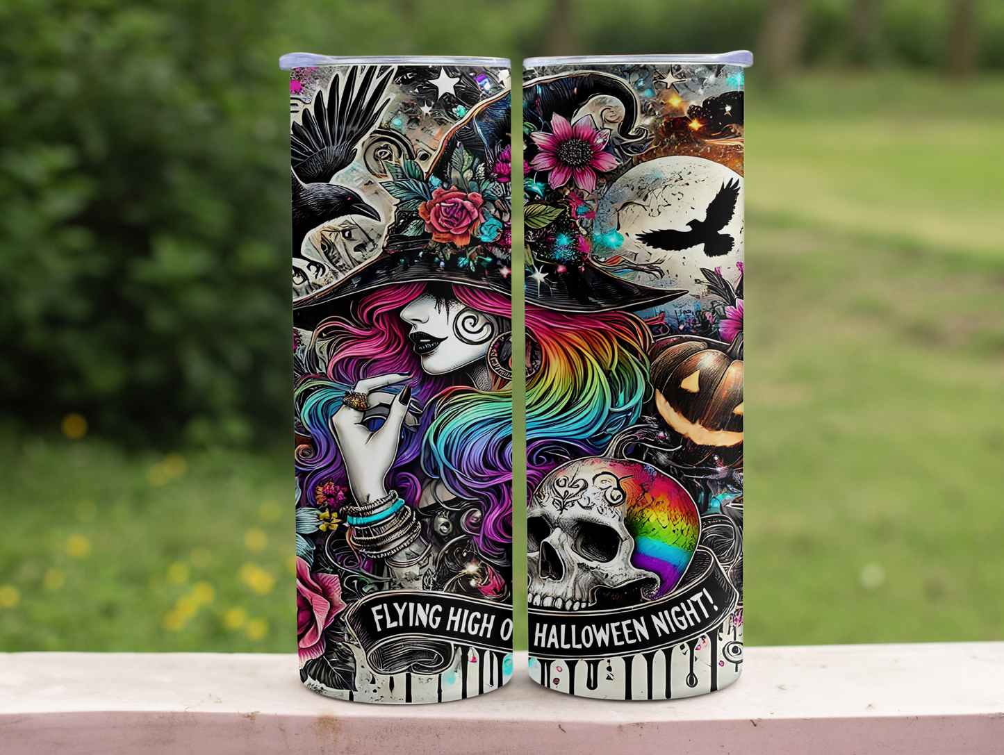 Flying High On Halloween Night 20oz Tumbler