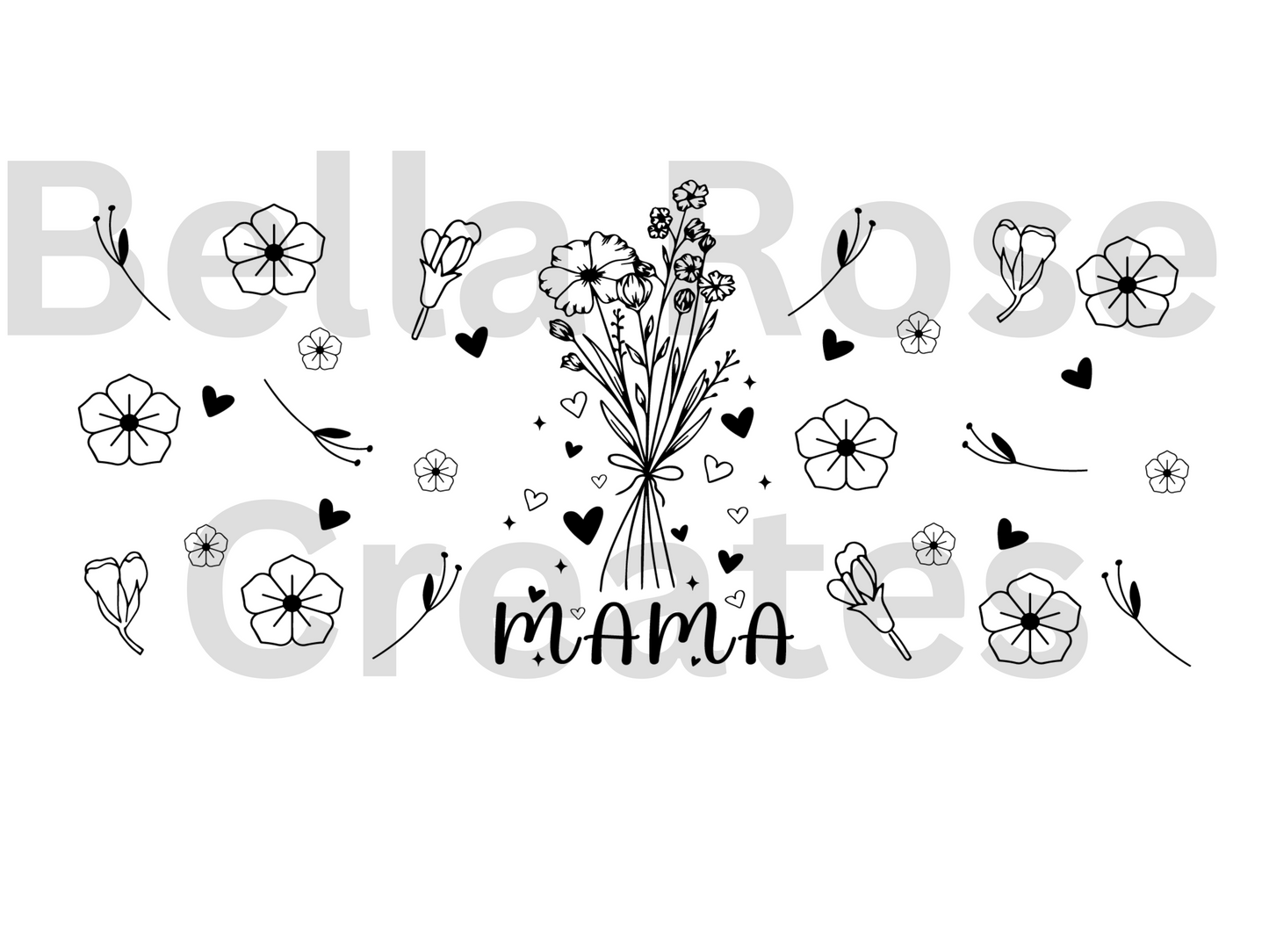 Mama Bouquet 16oz Glass Cup