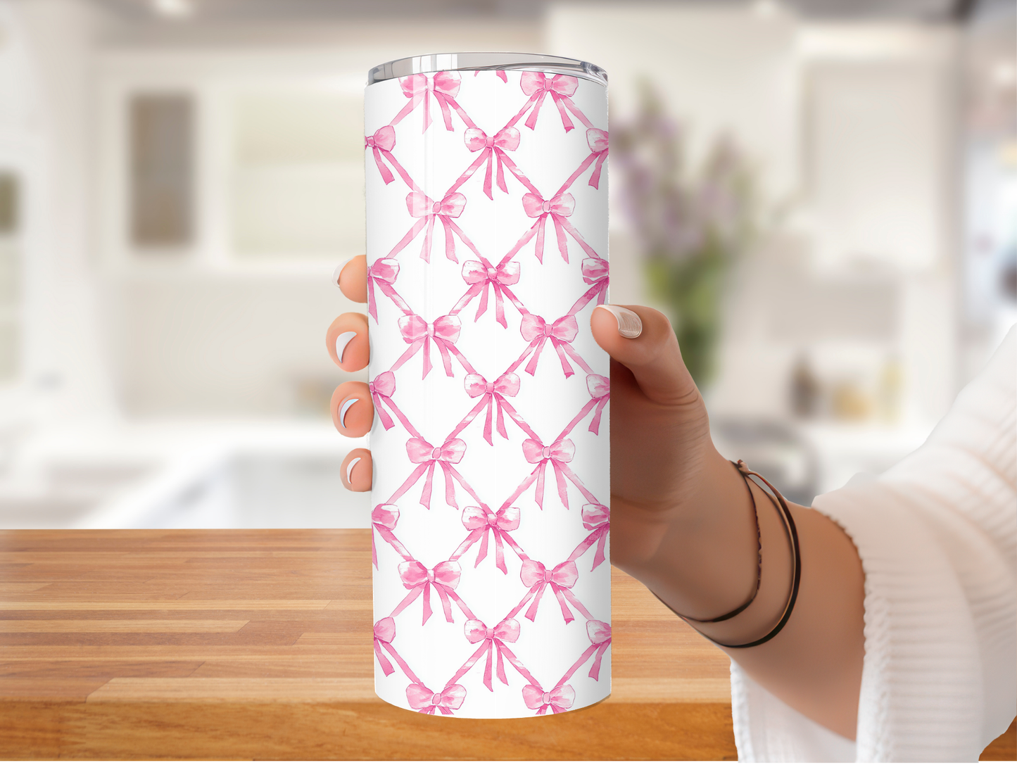 Pink Coquette Bow 20oz Tumbler