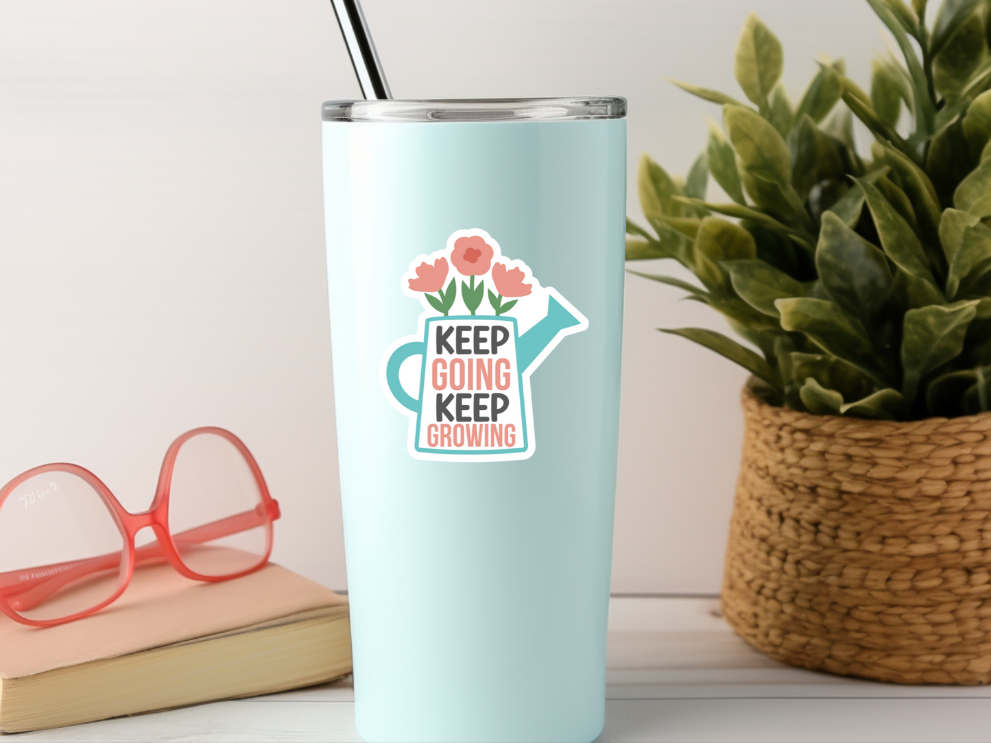 Keep Going Keep Growing Sticker