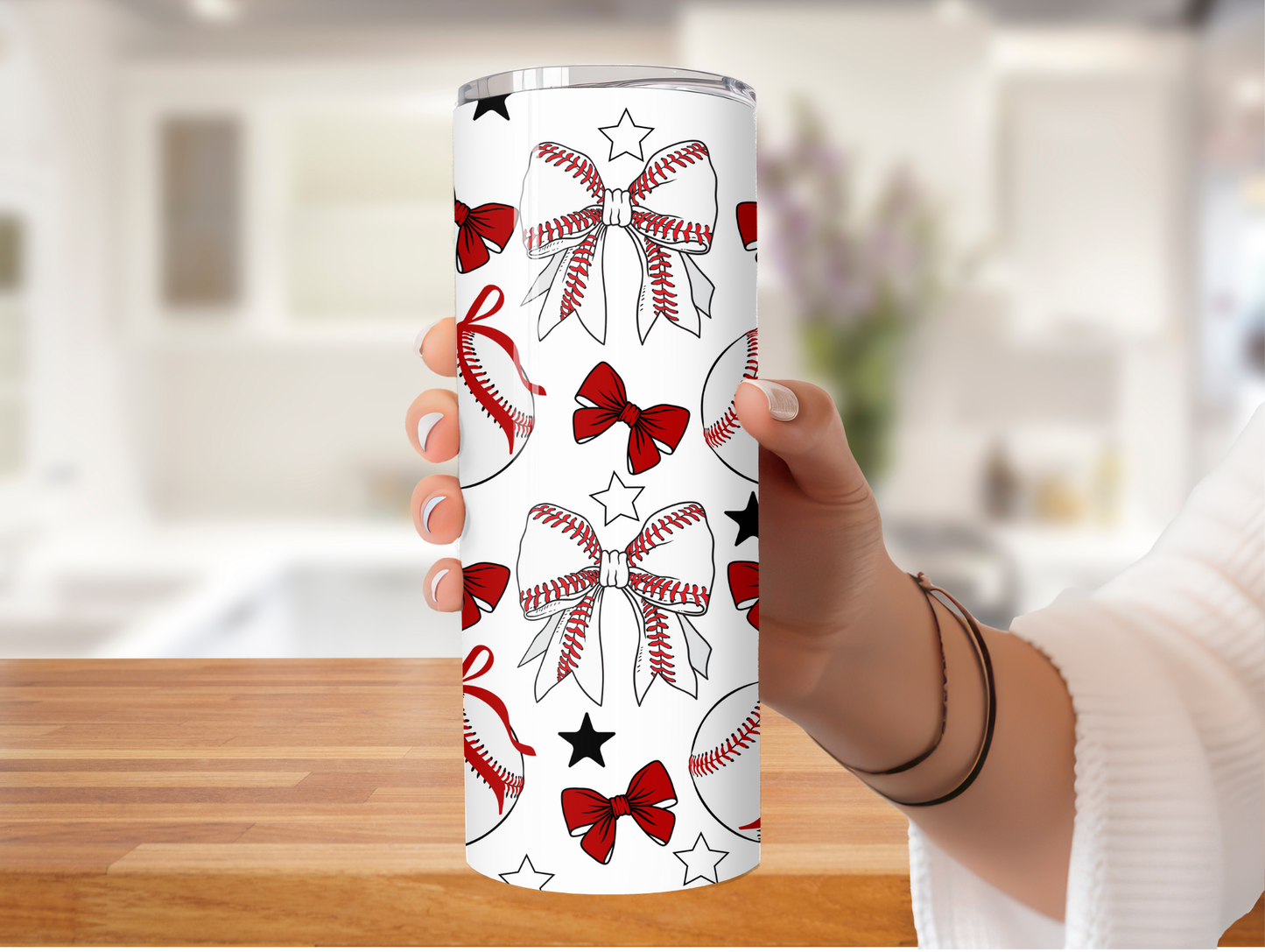 Baseball and Bow 20oz Tumbler