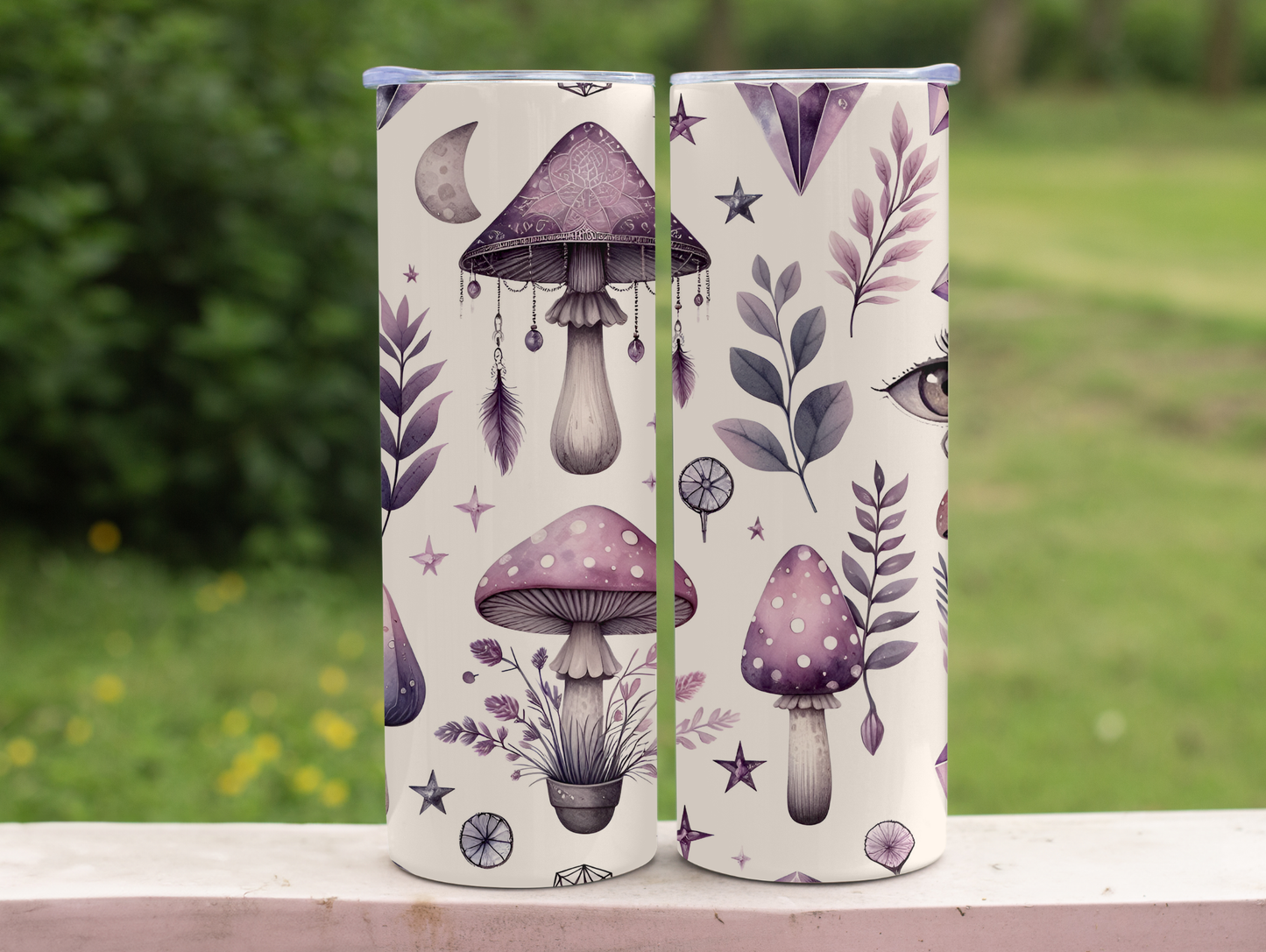 Purple Boho Mushroom 20oz Tumbler