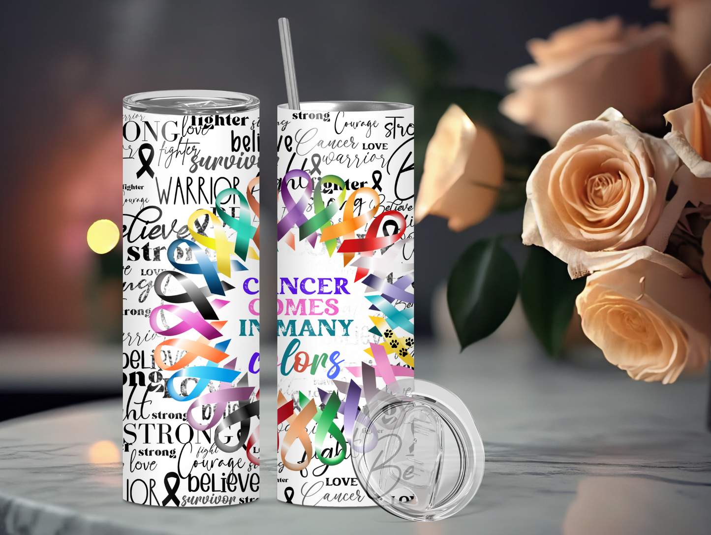Cancer Comes In Many Colors 20oz Tumbler