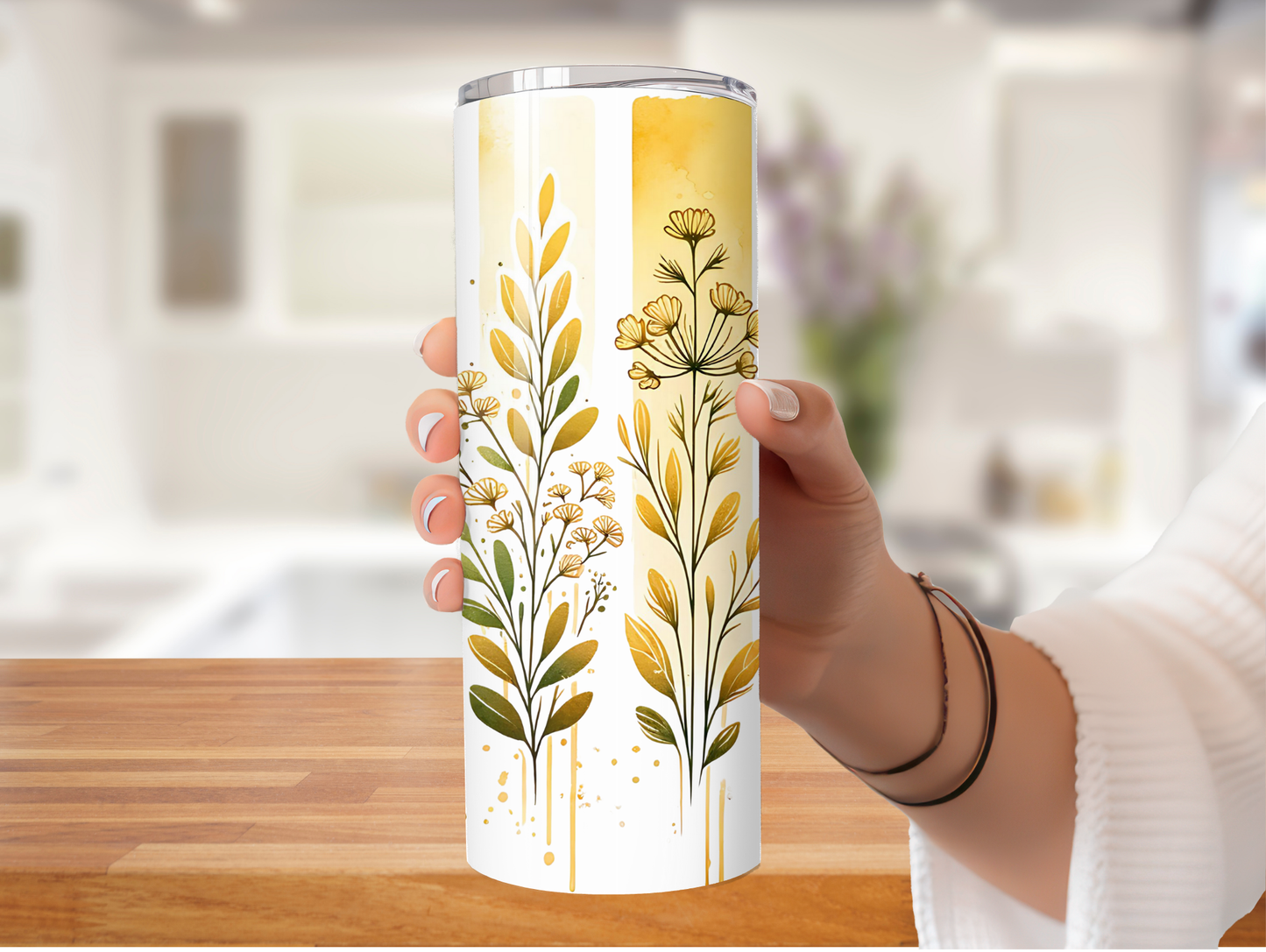 Just Breathe Flower 20oz Tumbler