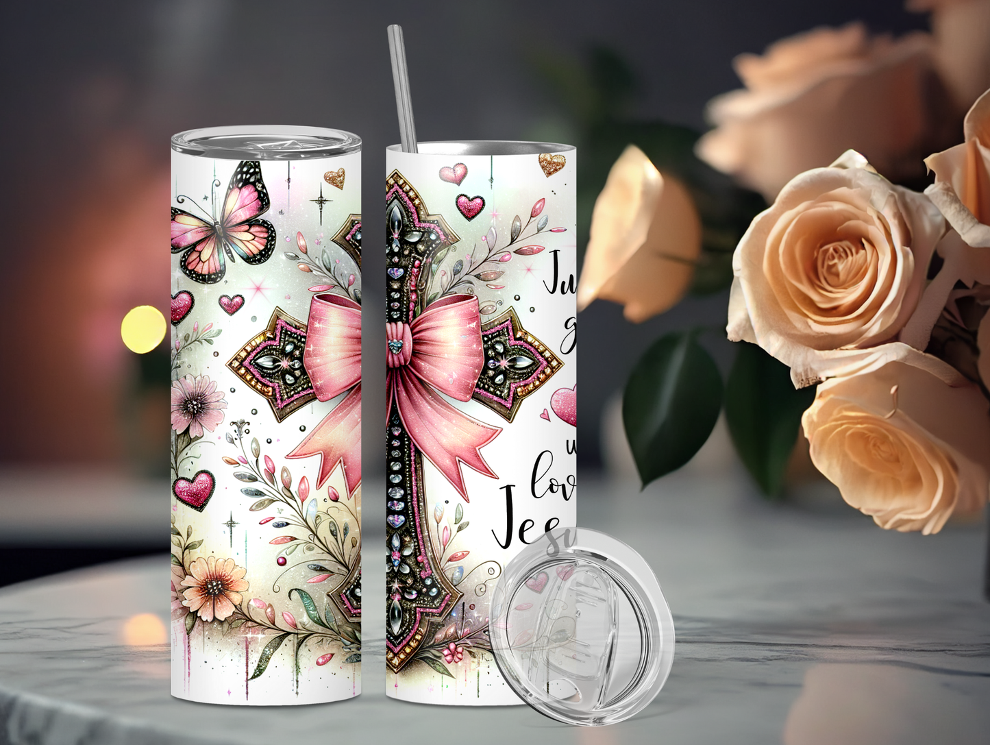 Just A Girl Who Loves Jesus 20oz Tumbler