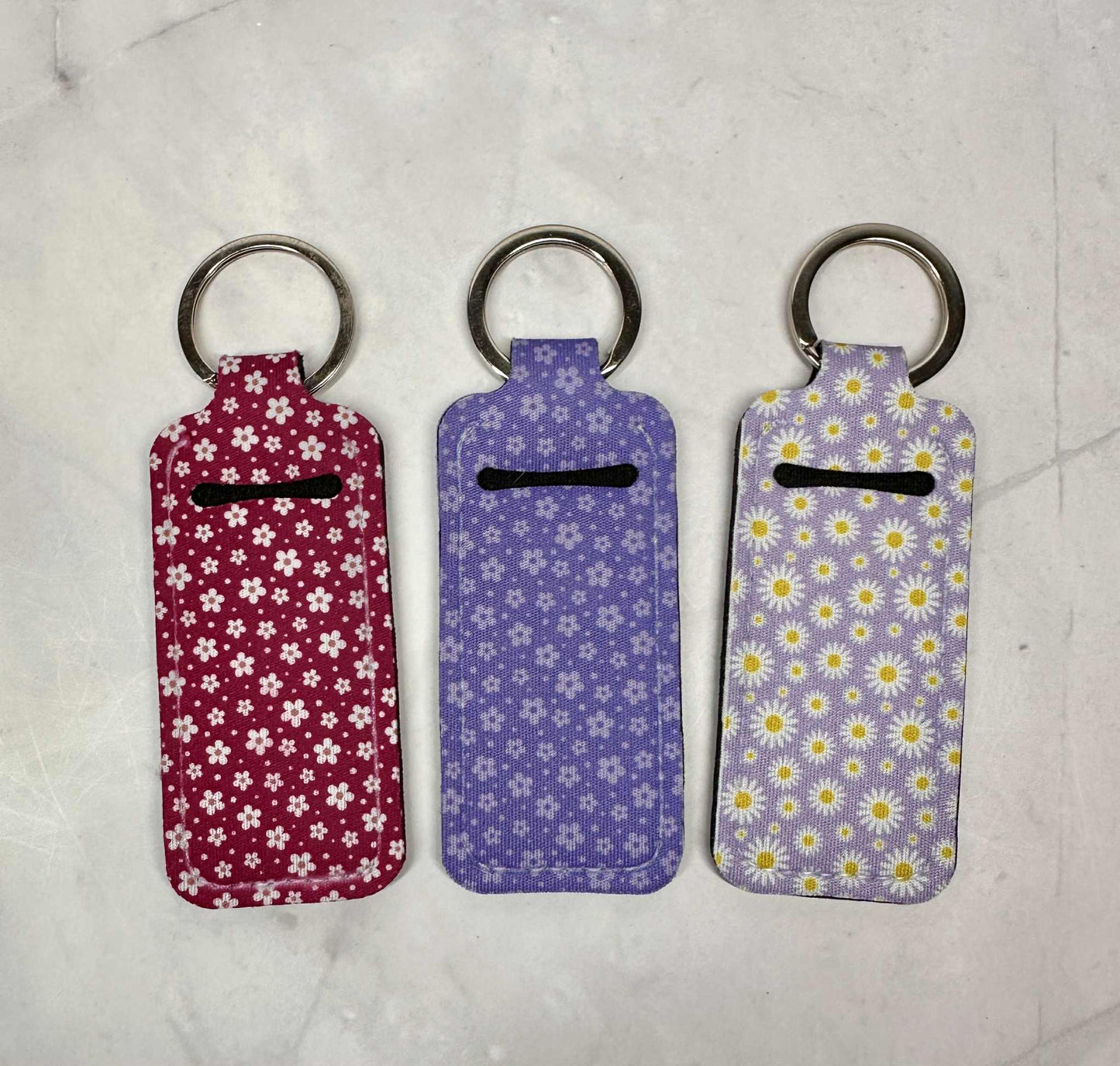 Lip Balm Holder Keychain_Tiny Flowers