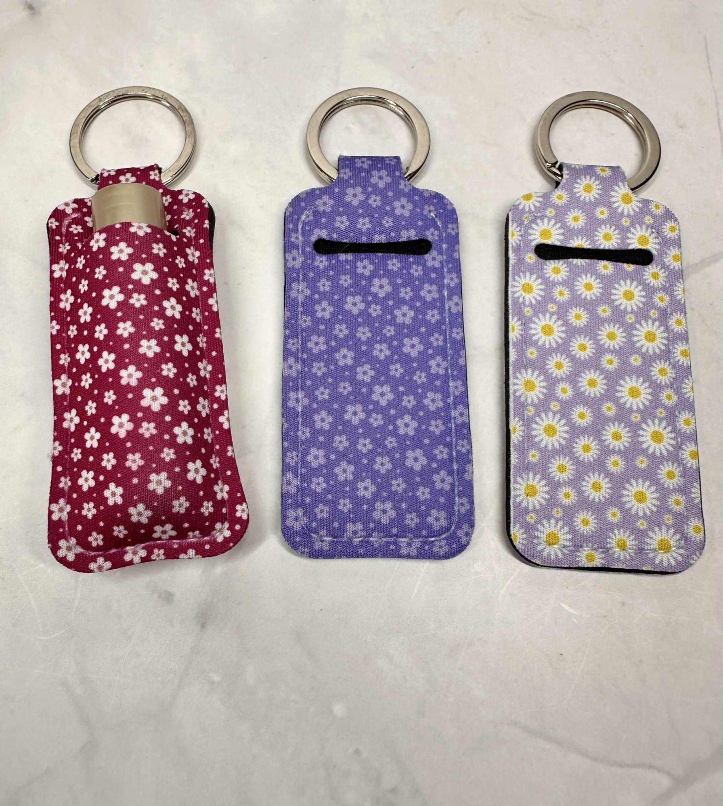 Lip Balm Holder Keychain_Tiny Flowers