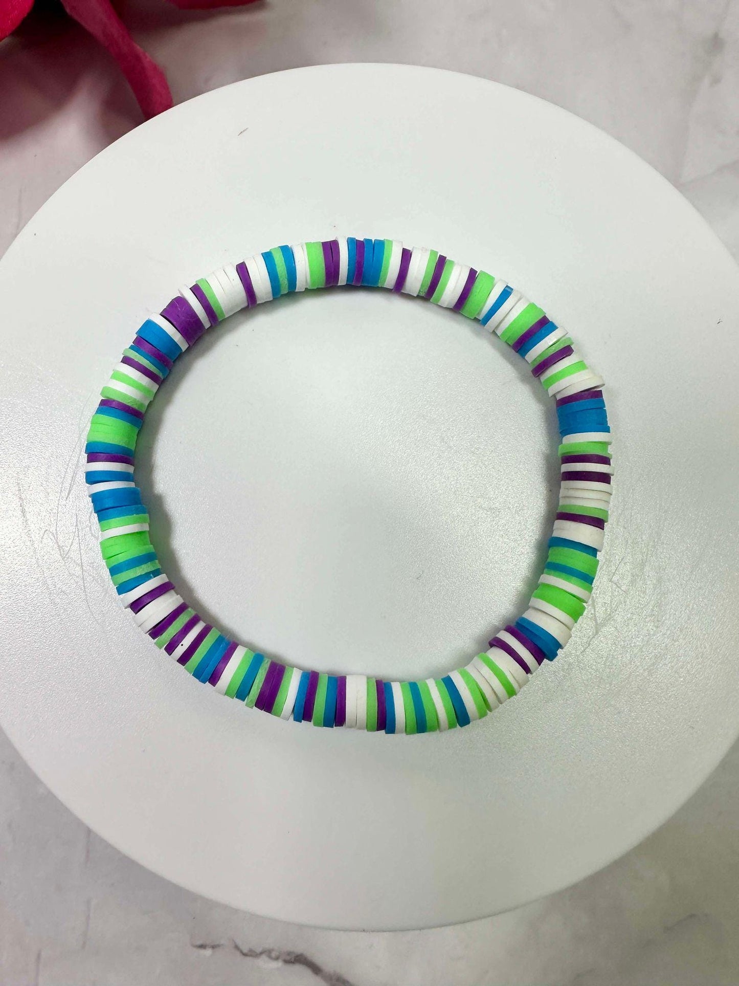 Single Strand Heishi Polymer Clay Bracelet