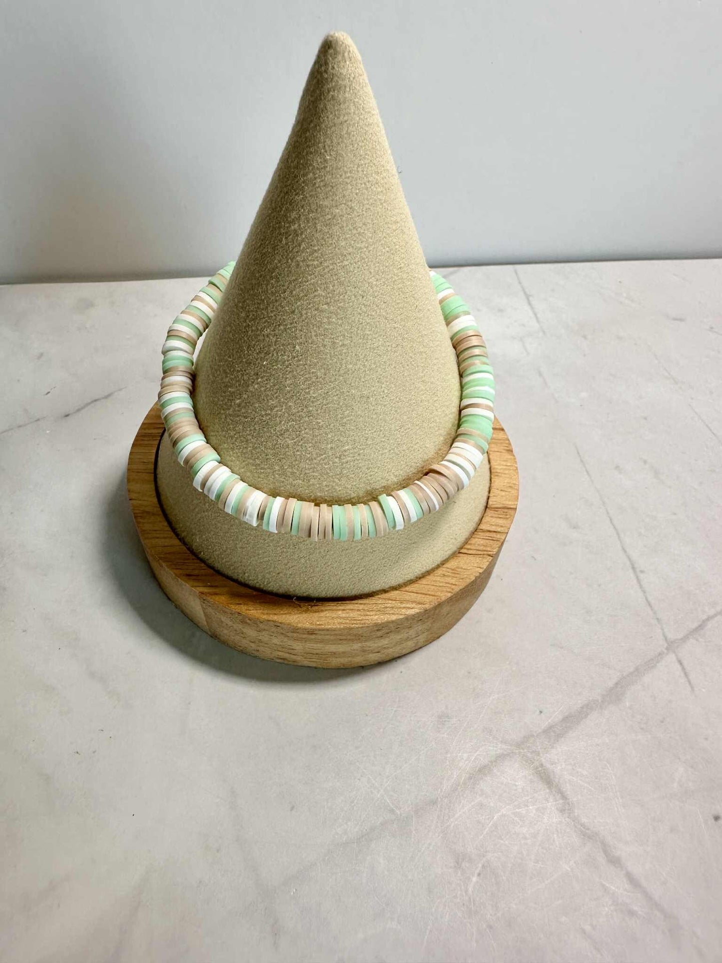 Single Strand Pebble Creek Clay Beaded Bracelet