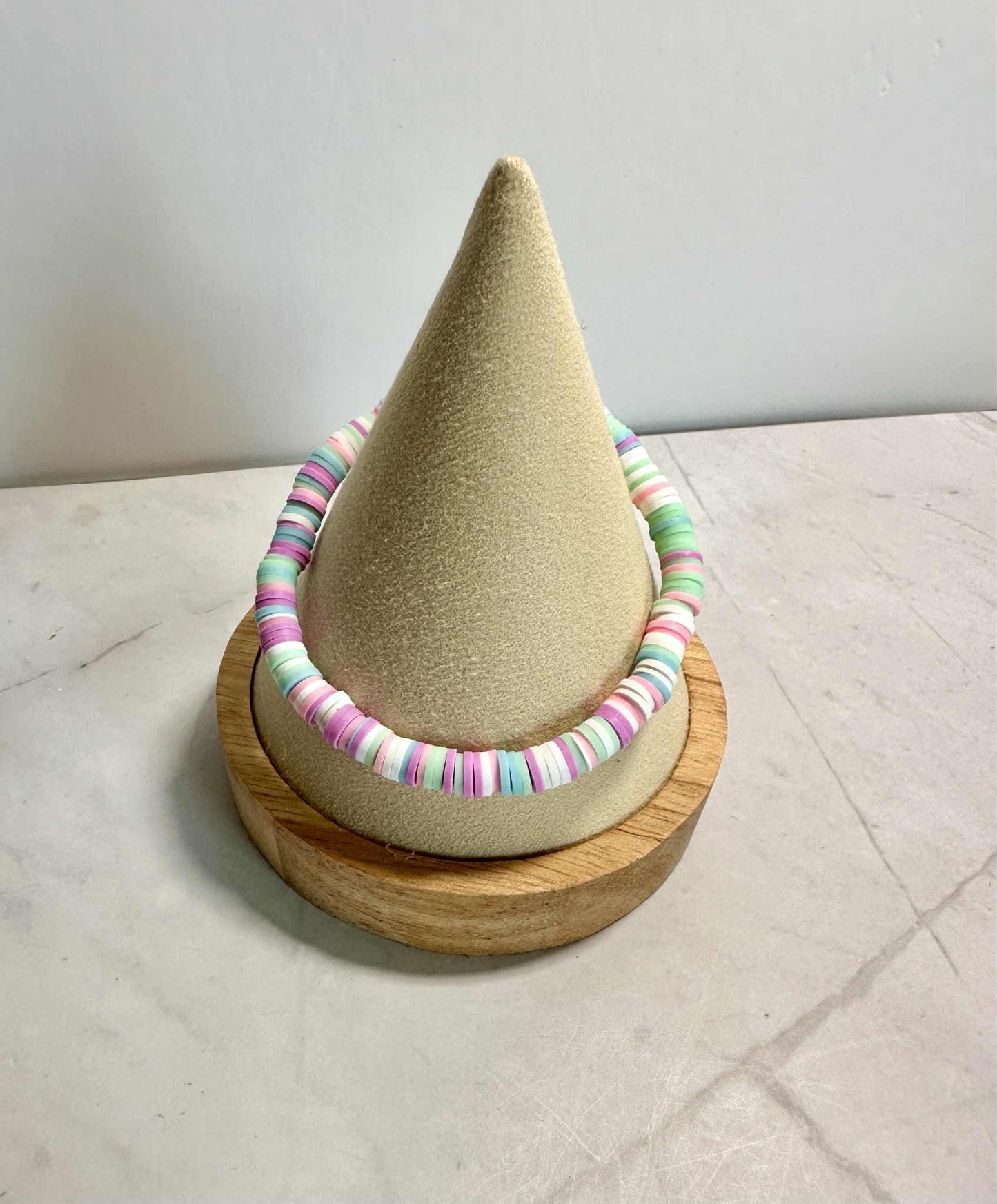 Single Strand Pastel Heishi Clay Beaded Bracelet