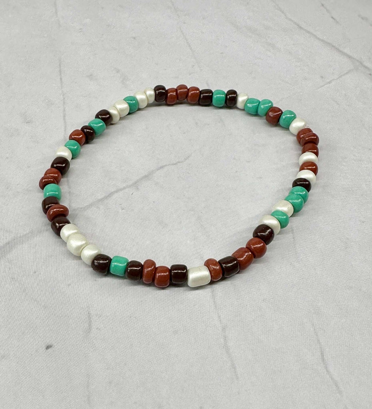 Single Strand Western Seed Bead Stretch Bracelet