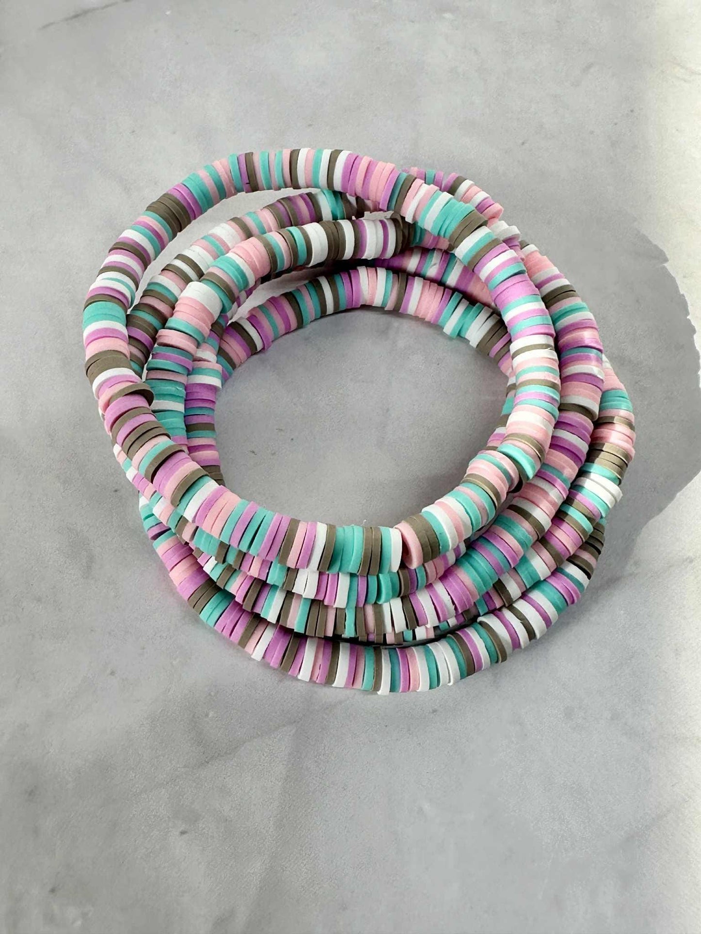 Single Strand Mystic Drift Clay Stretch Bracelet