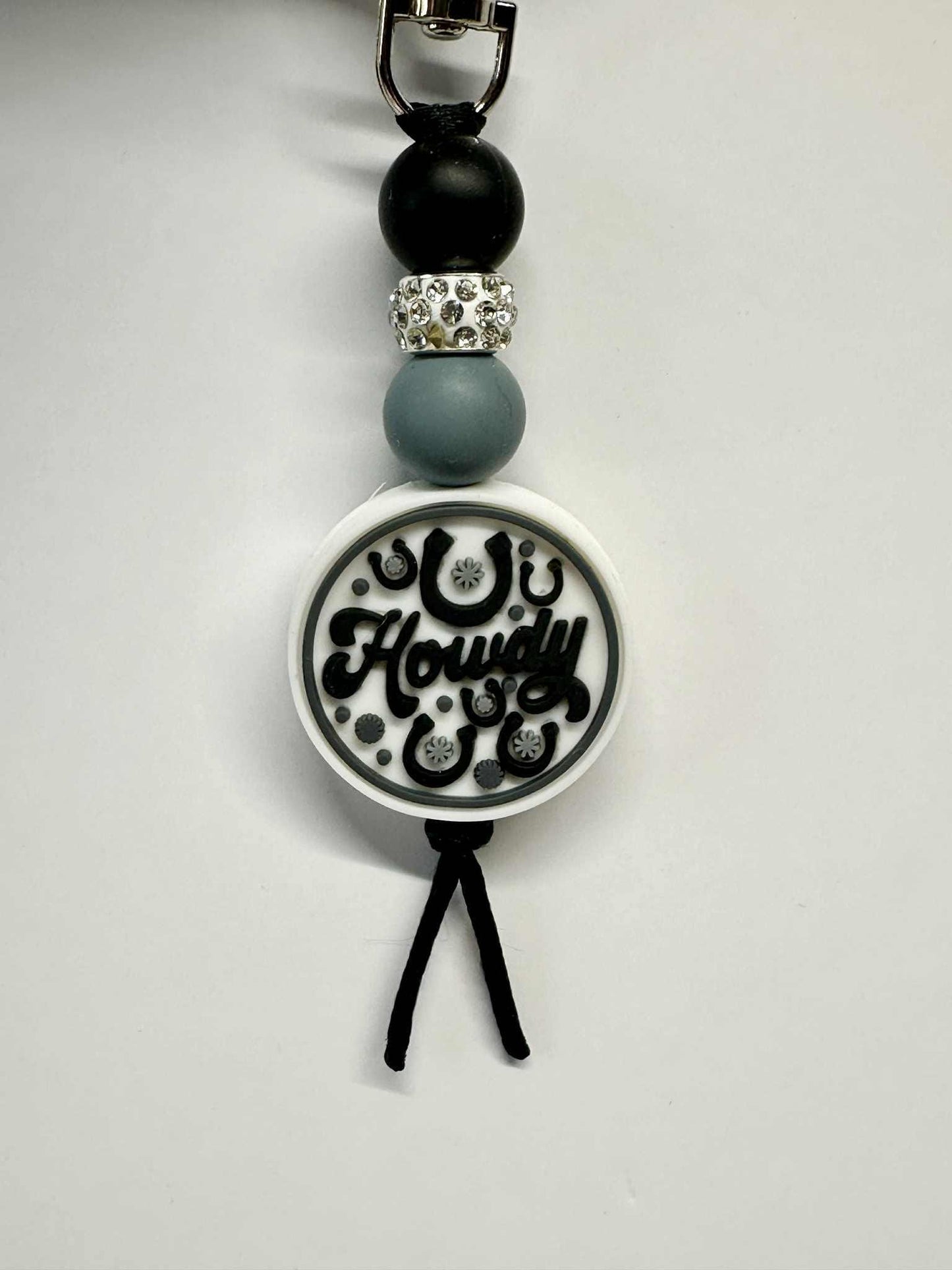 Howdy Keychain, Silicone Bead Keychain, Zipper Pull
