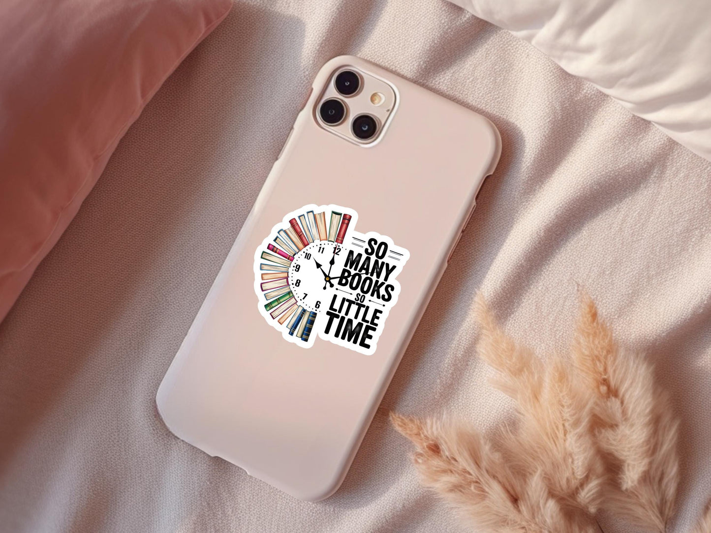 So Many Books So Little Time Clock Sticker