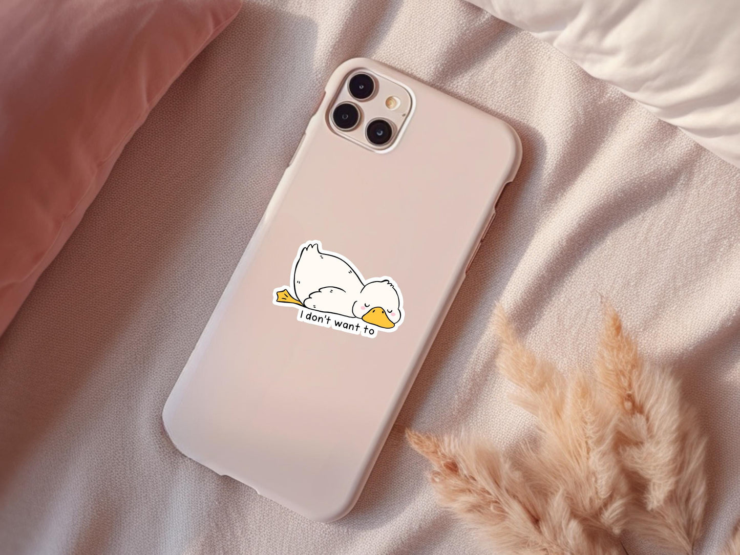 I Don't Want To Duck Lying Down Sticker