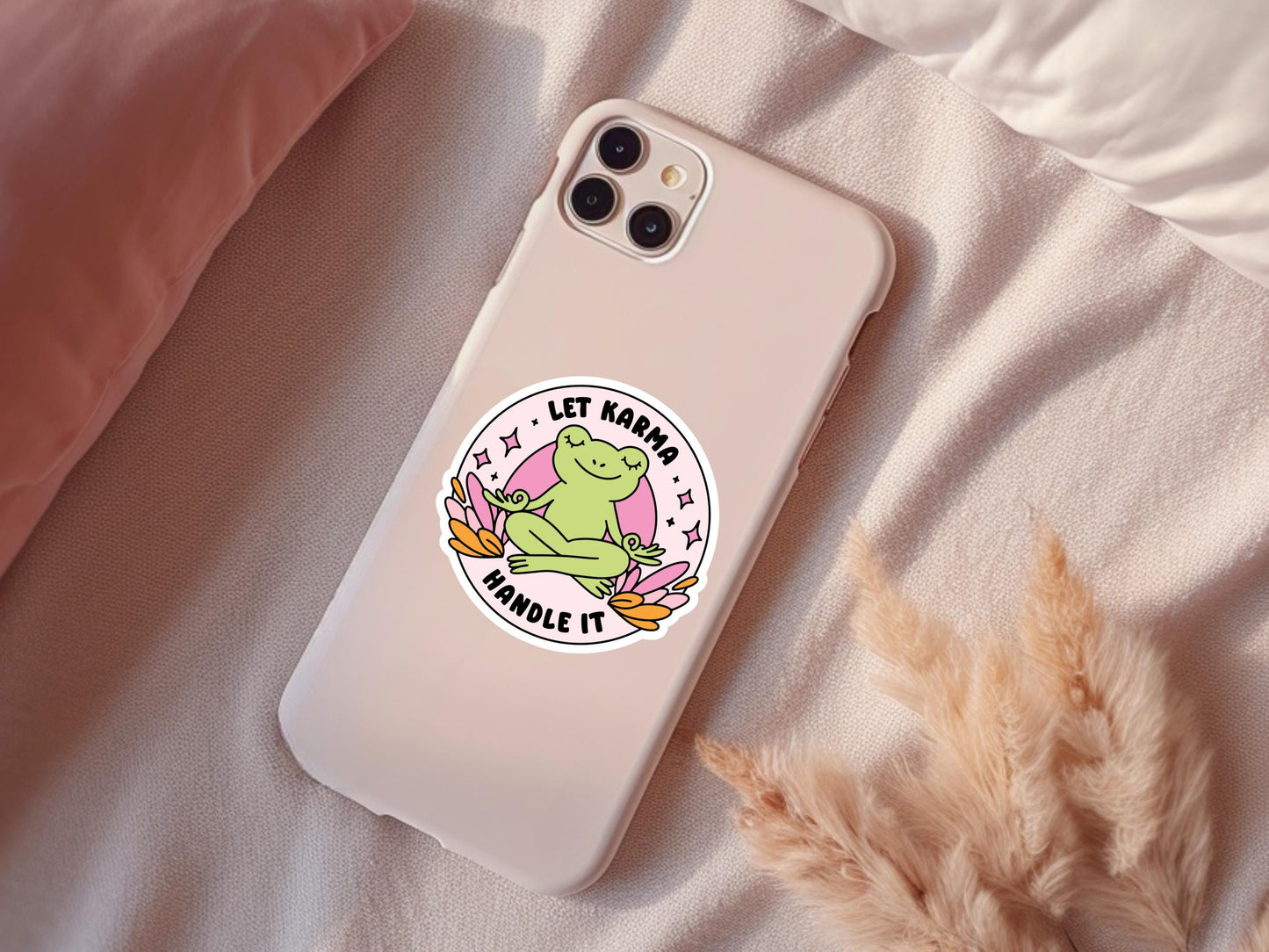 Let Karma Handle It Frog Sticker