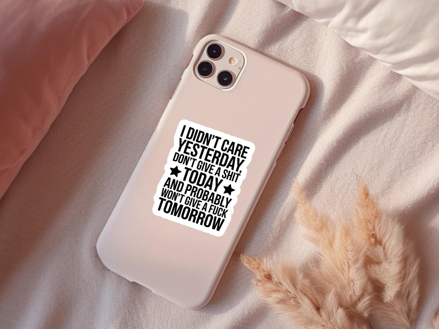 I Didn't Care Yesterday, Don't Give A Shit Today Sticker
