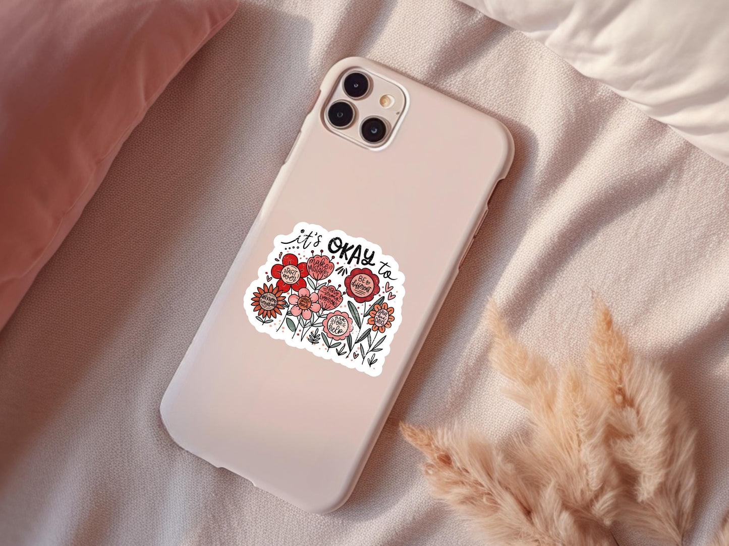 It's Ok To... Boho Floral Sticker